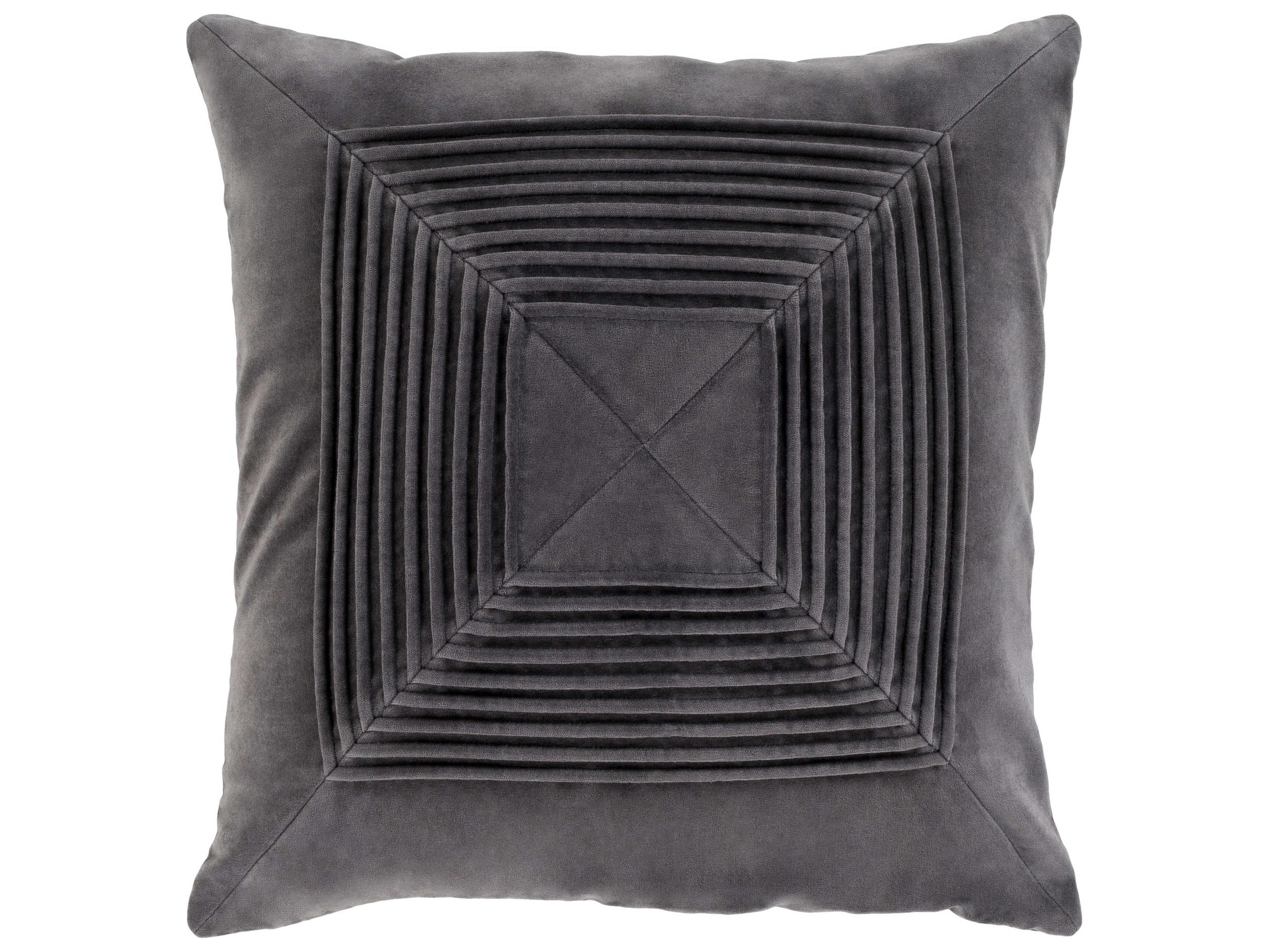 Surya Akira Charcoal Pillow