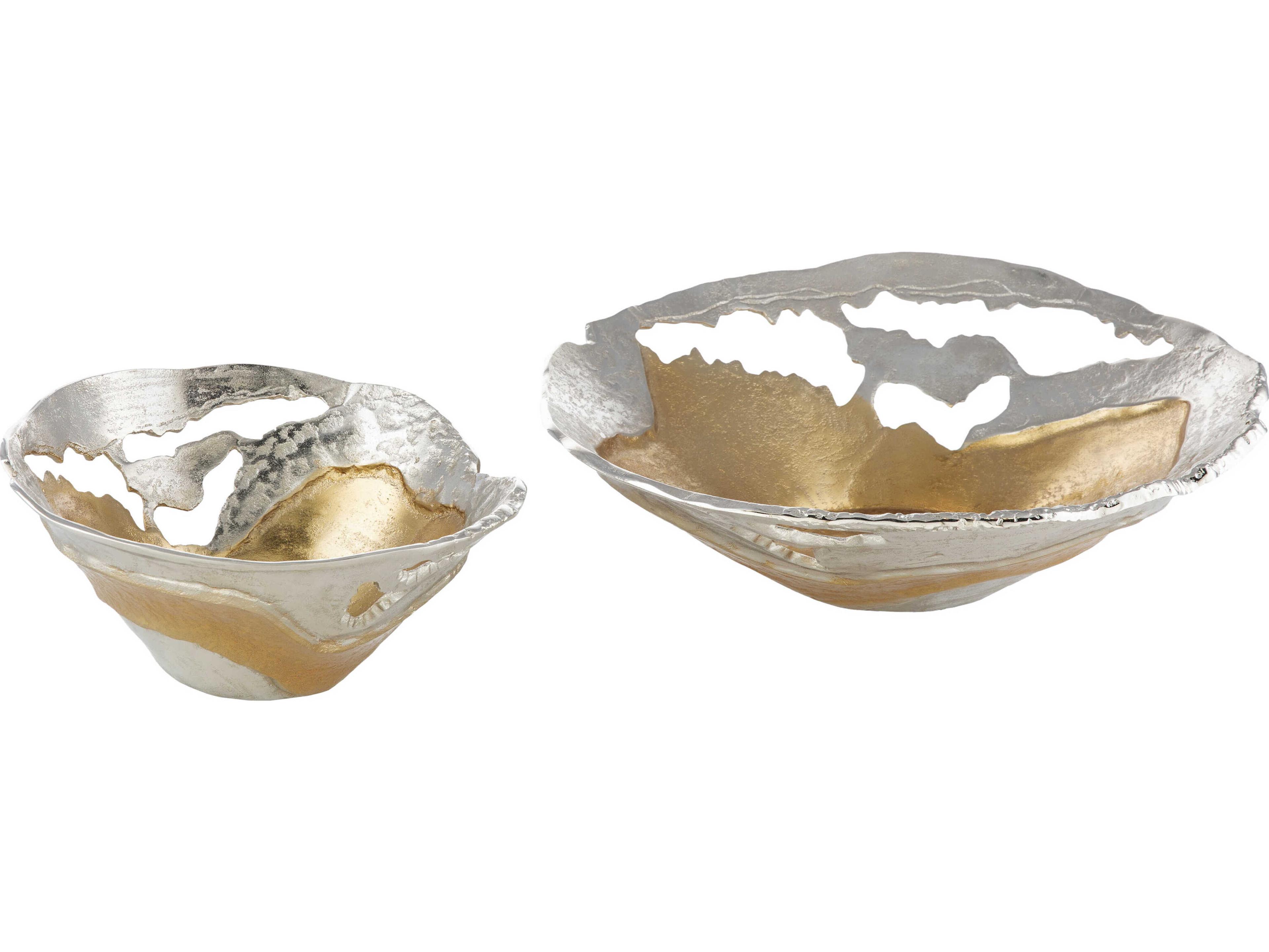 Surya Ambrosia Gold Decorative Bowl Set of 2