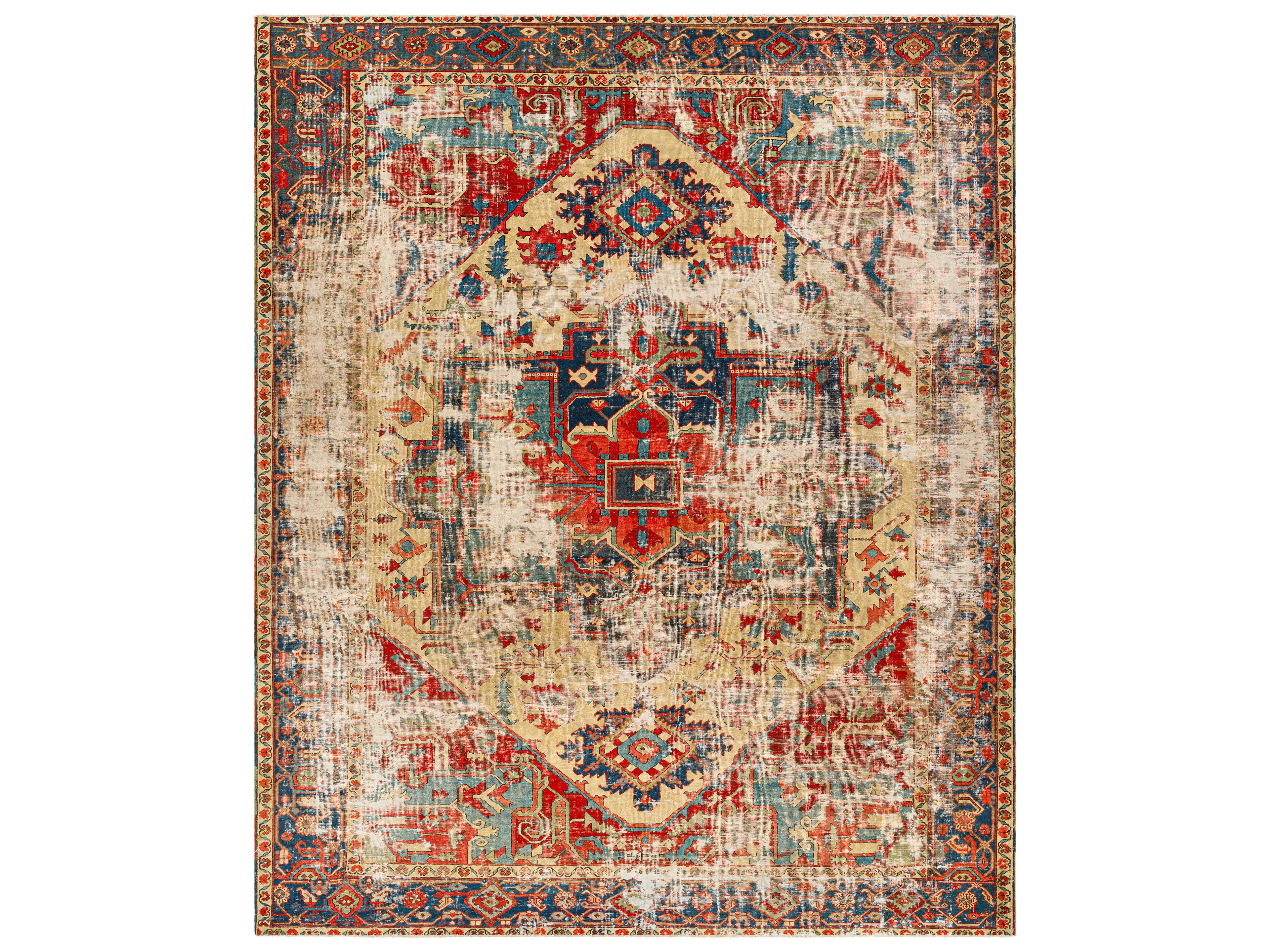 Surya Antique One Of A Kind Bordered Area Rug