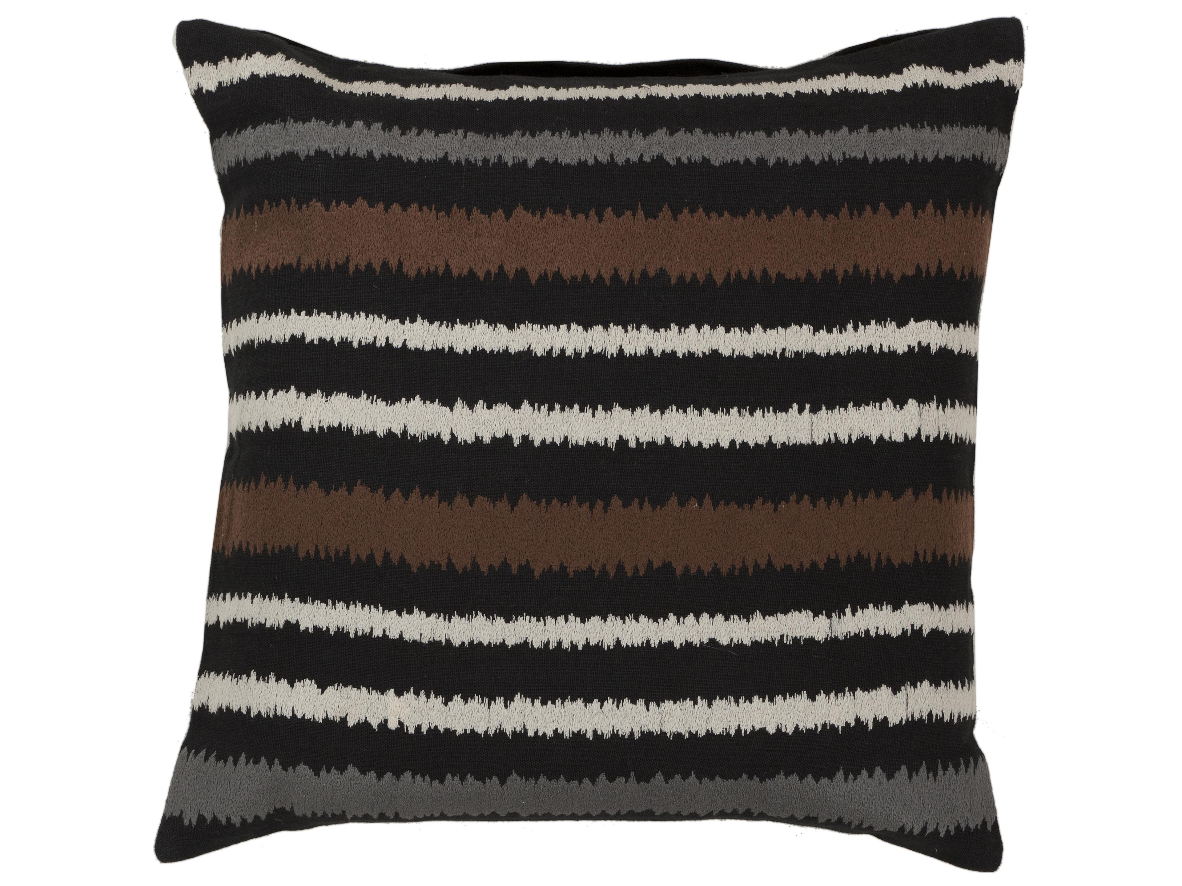 Surya Ikat Black Pillow