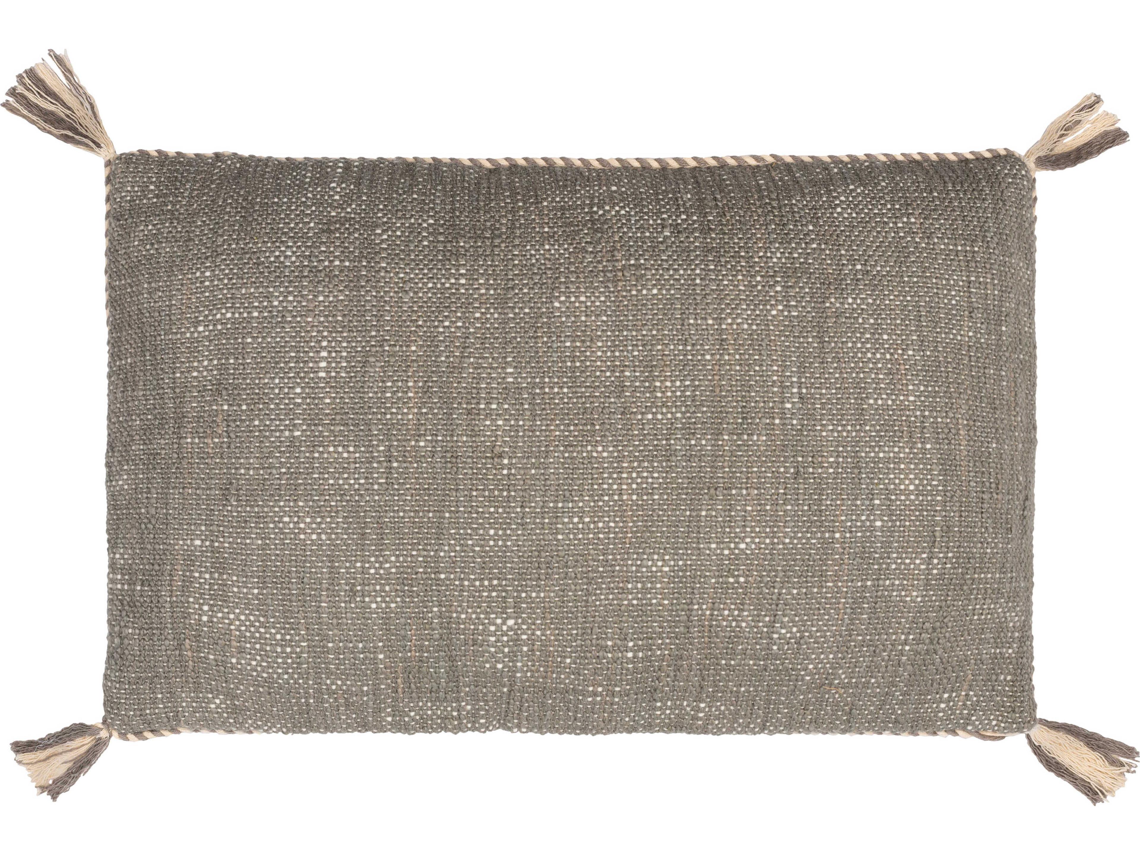 Surya Braided Bisa Gray / Cream Pillow