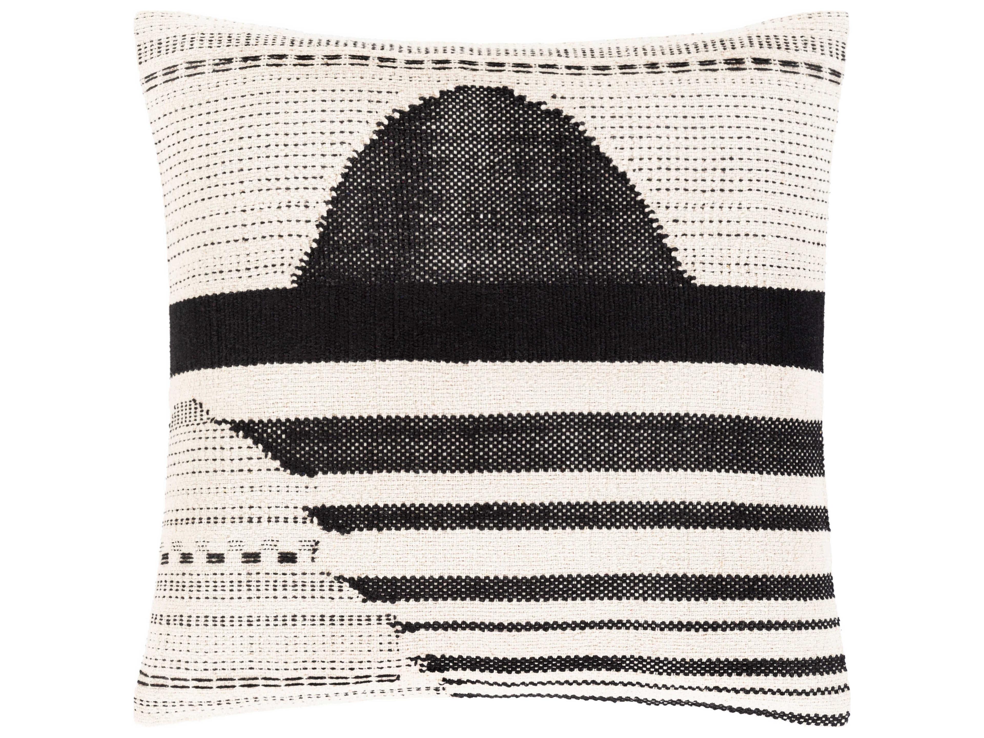 Surya Banksia Black / Light Beige / Wheat Pillow