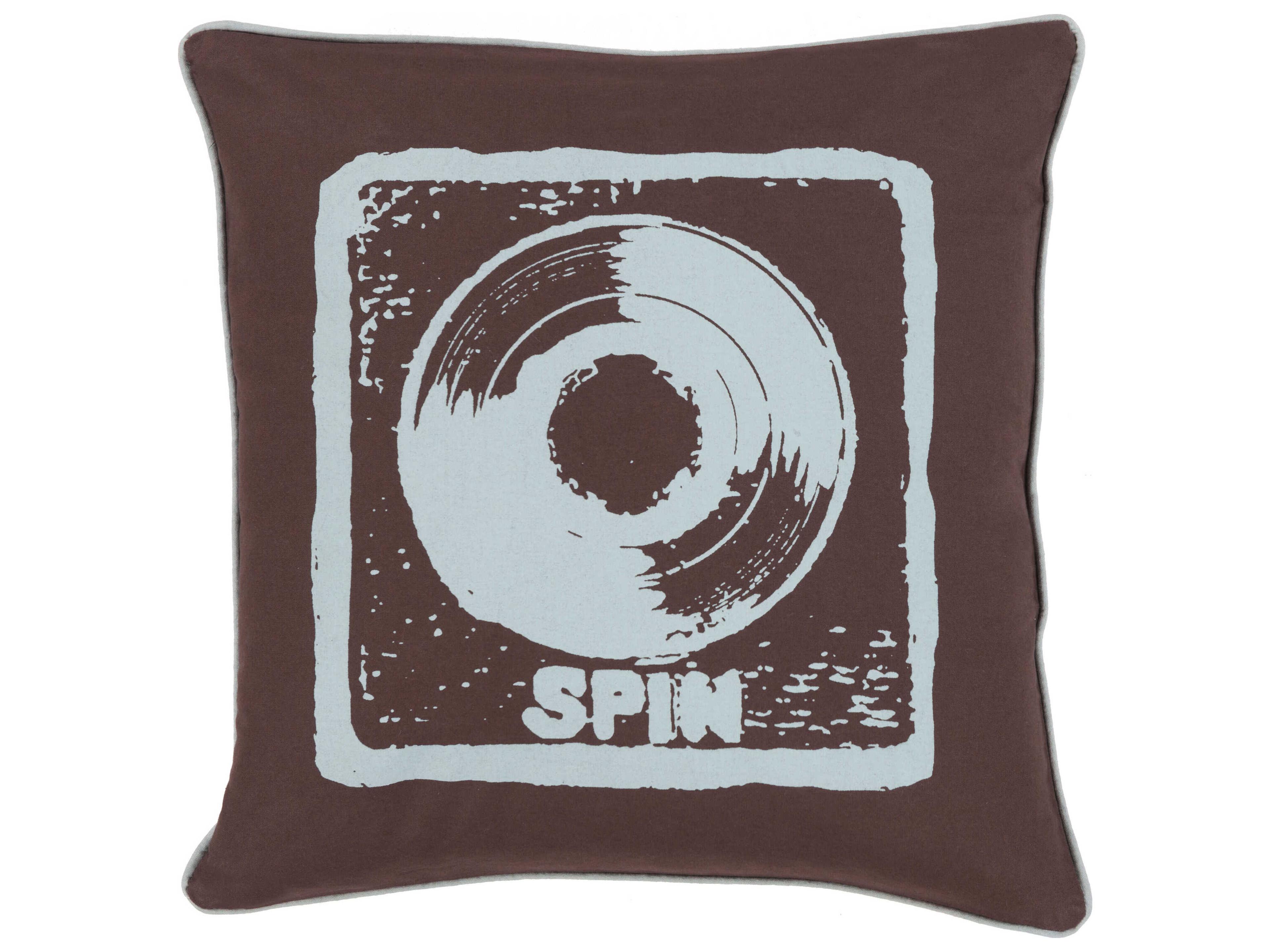 Surya Big Kid Blocks Ice Blue Pillow