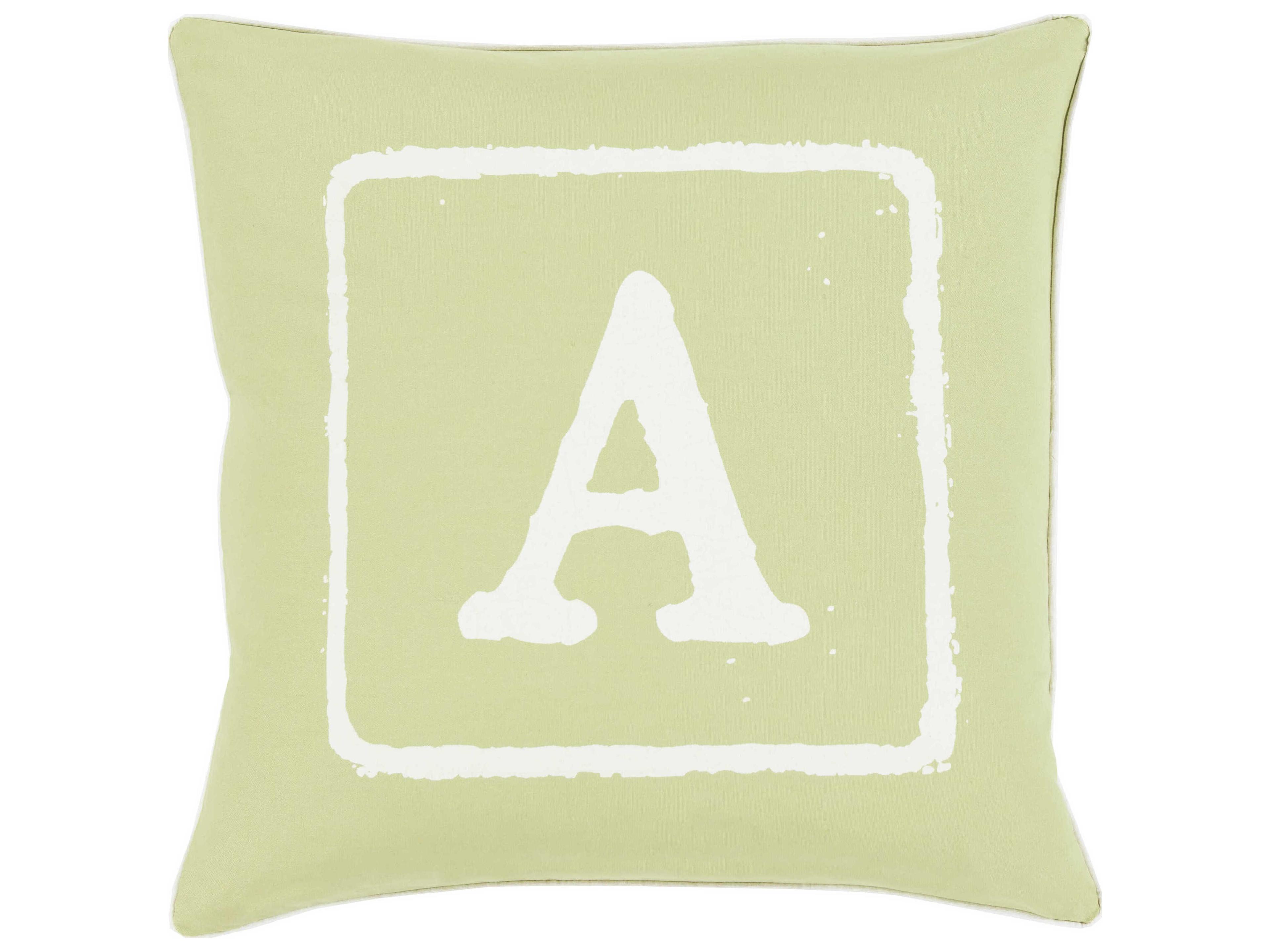 Surya Big Kid Blocks Cream Pillow