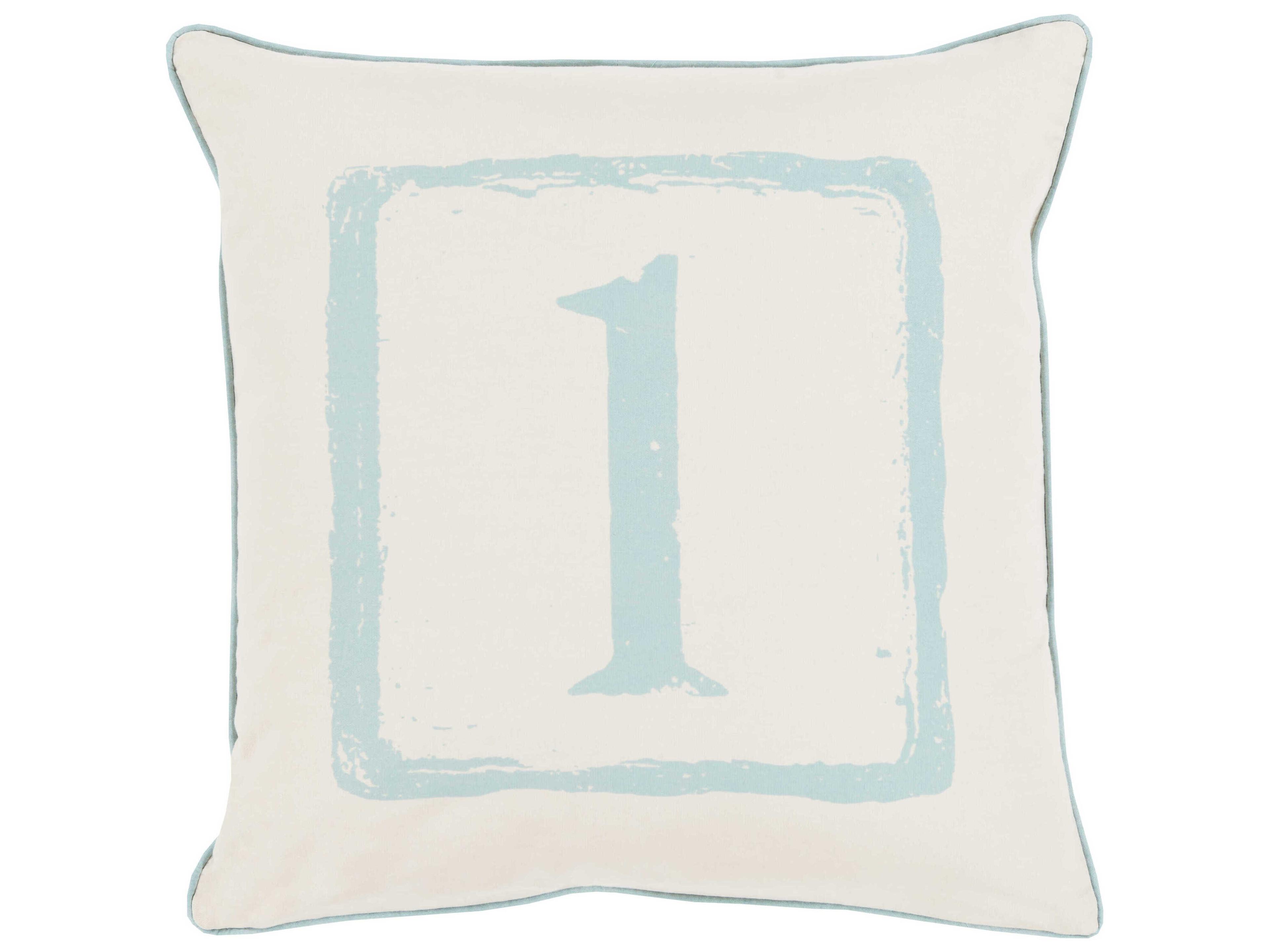 Surya Big Kid Blocks Teal Pillow