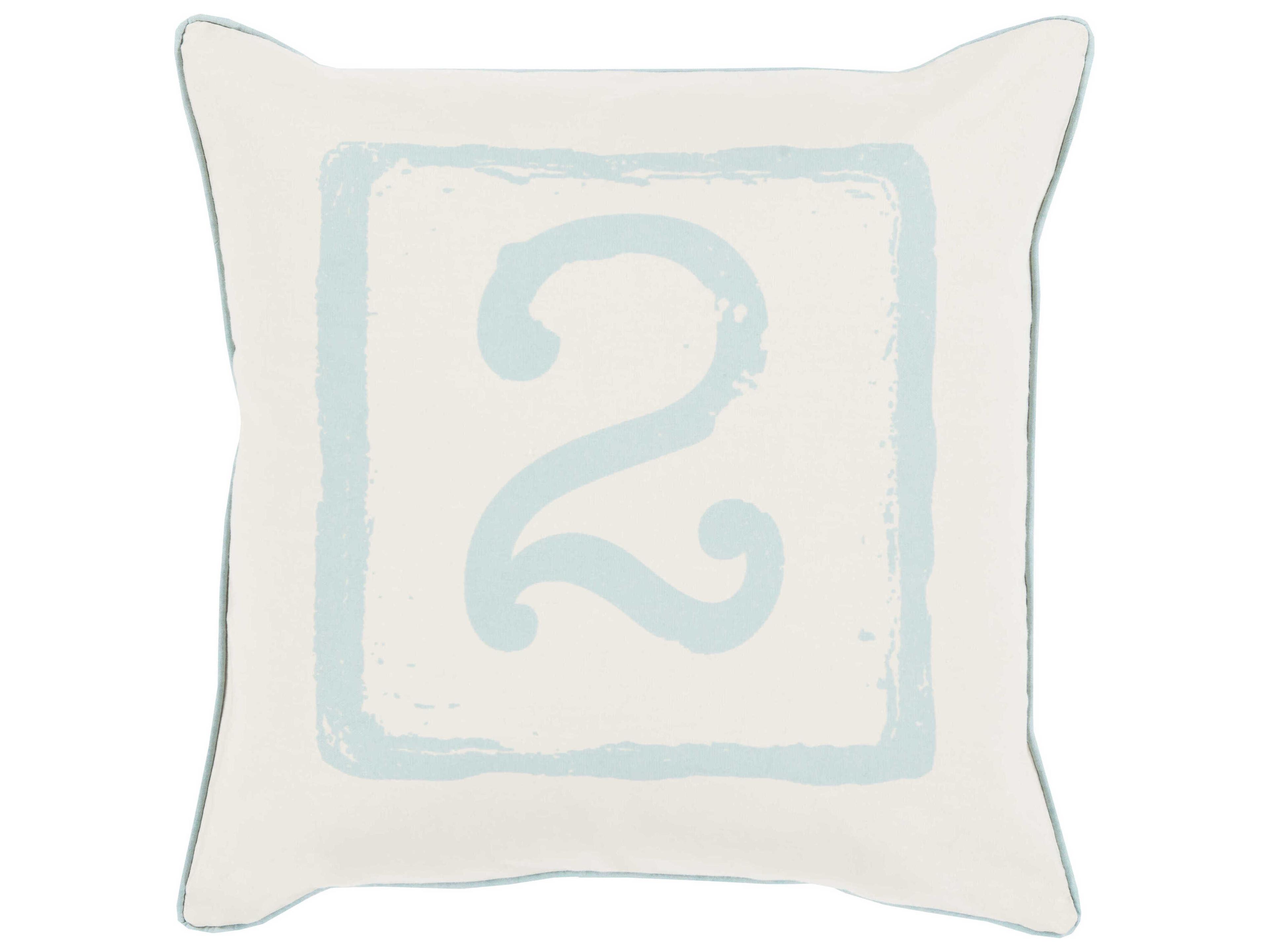 Surya Big Kid Blocks Teal Pillow