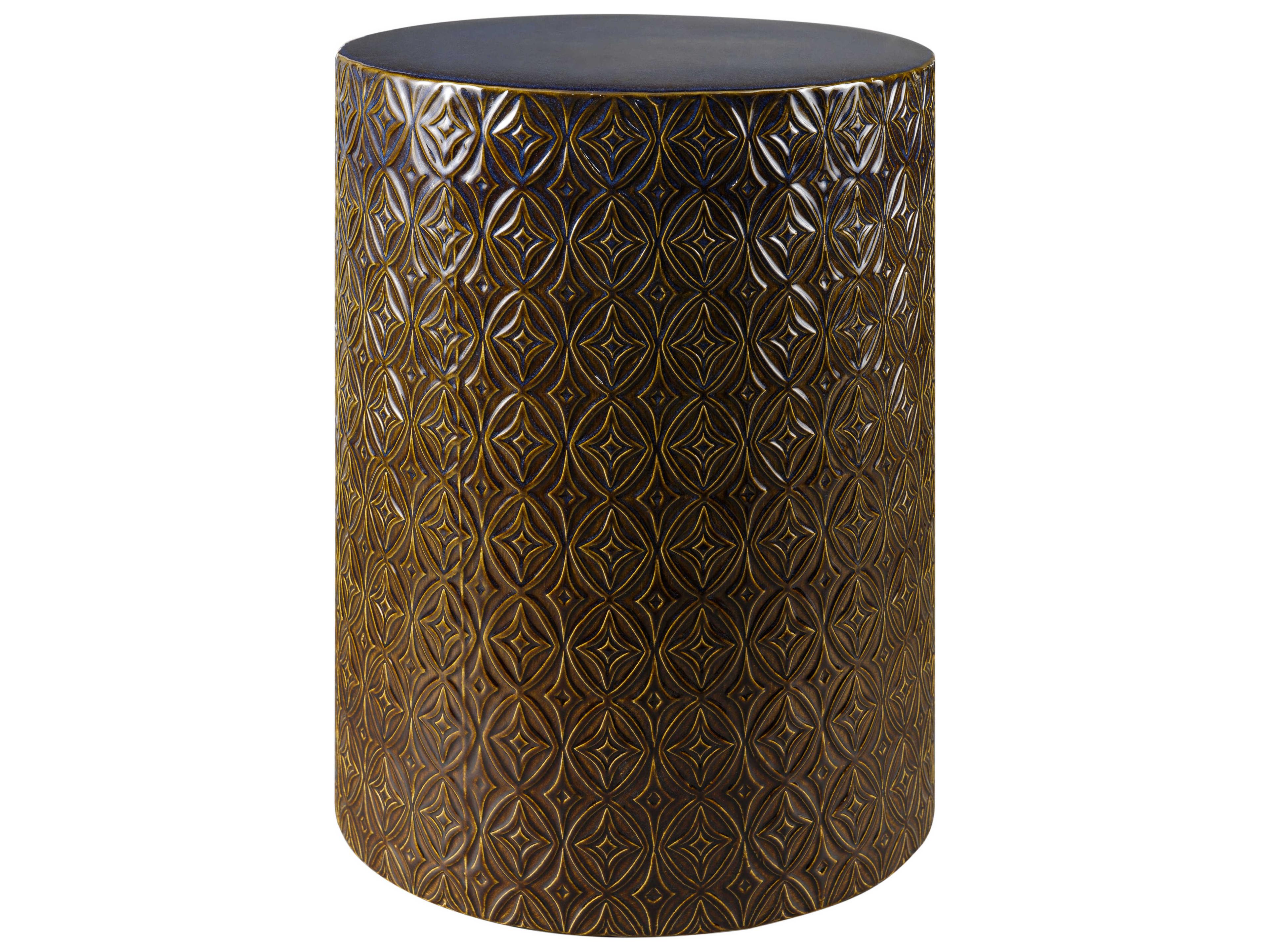 Surya Brick Lane Brown Accent Stool