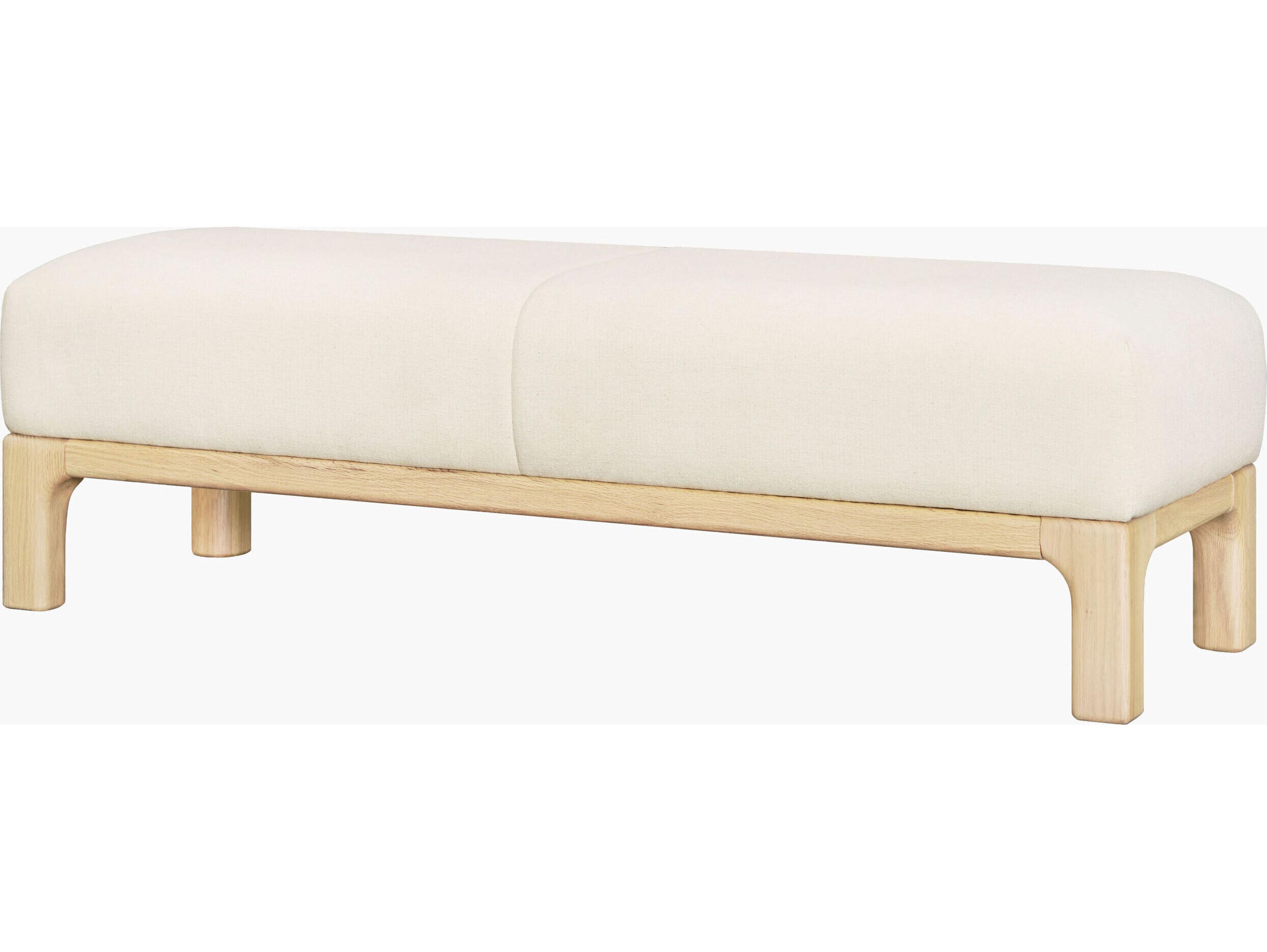 Surya Becki Owens Bradly Beige Upholstered Accent Bench