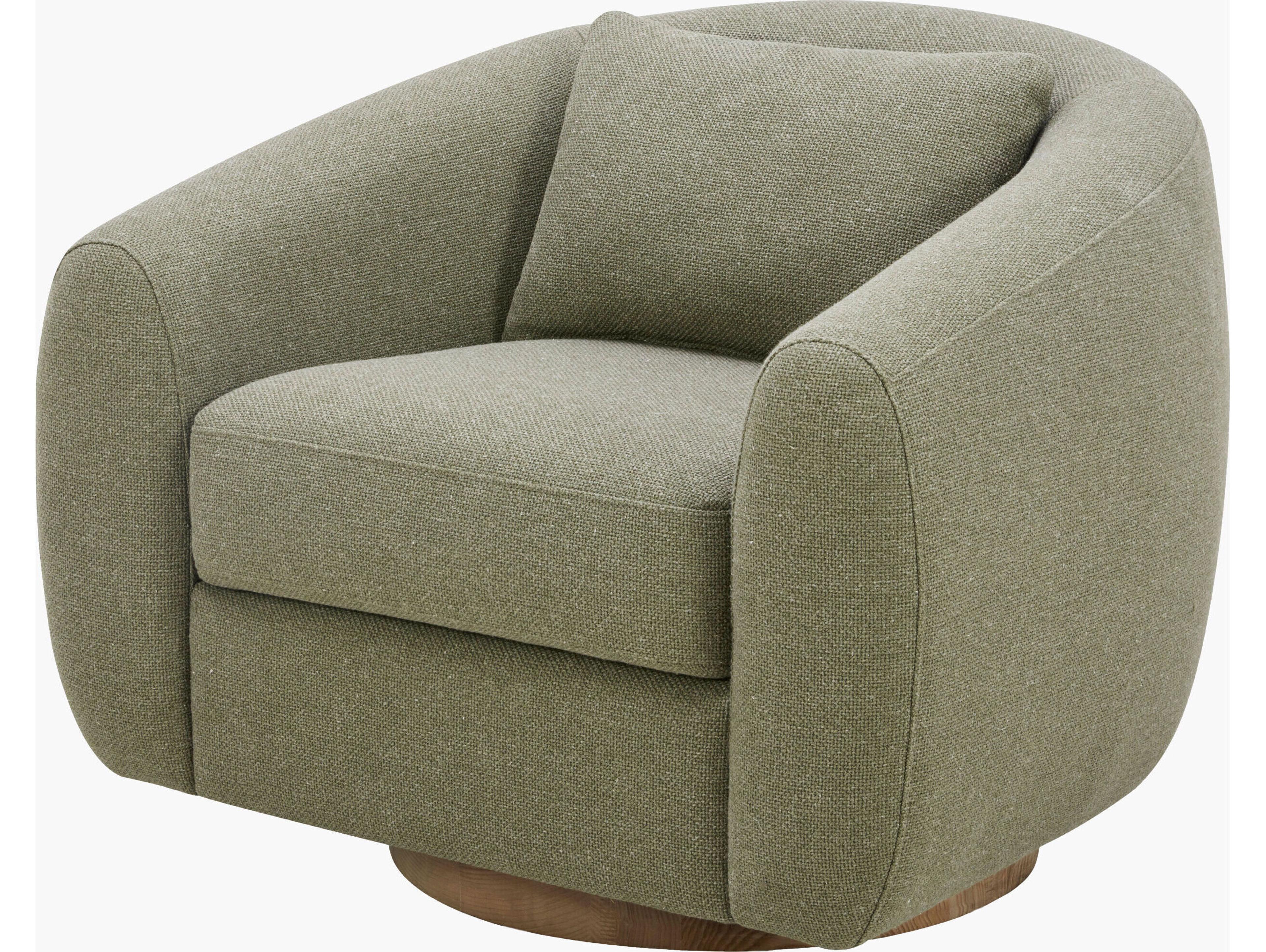 Surya Becki Owens Loma Swivel Green Accent Chair