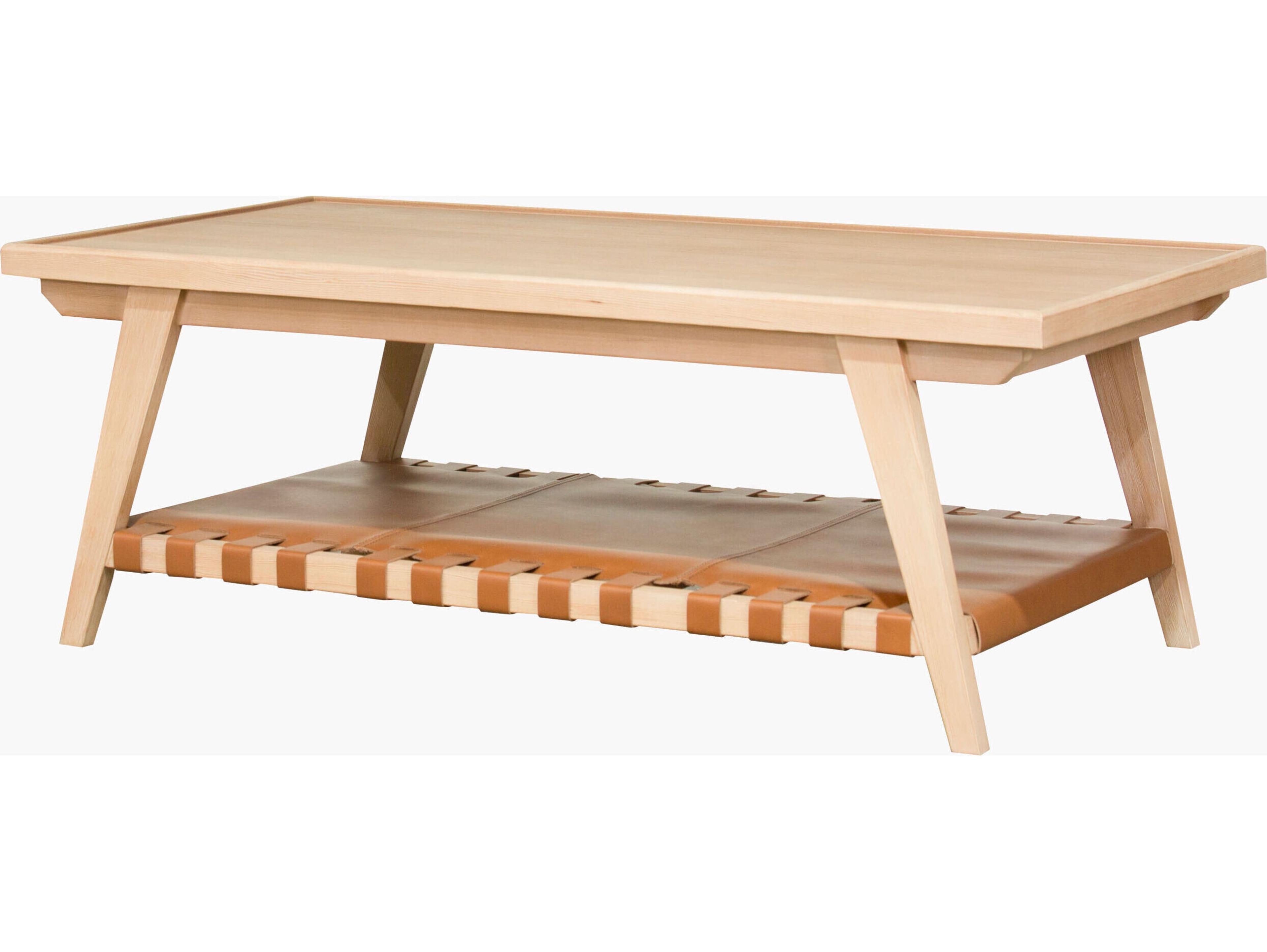 Surya Becki Owens Taft Rectangular Wood Beige Brown Coffee Table