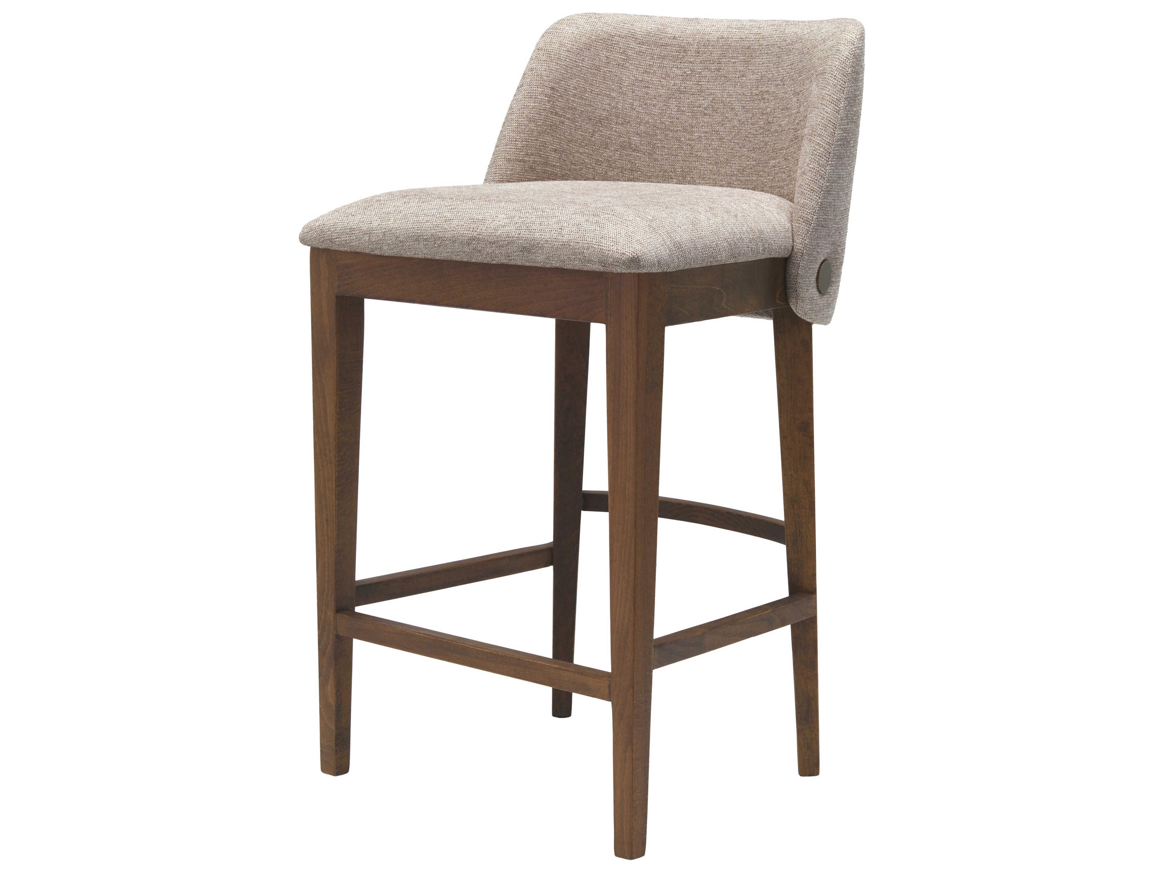 Surya Brooke Wheat Upholstered Beech Wood Counter Stool
