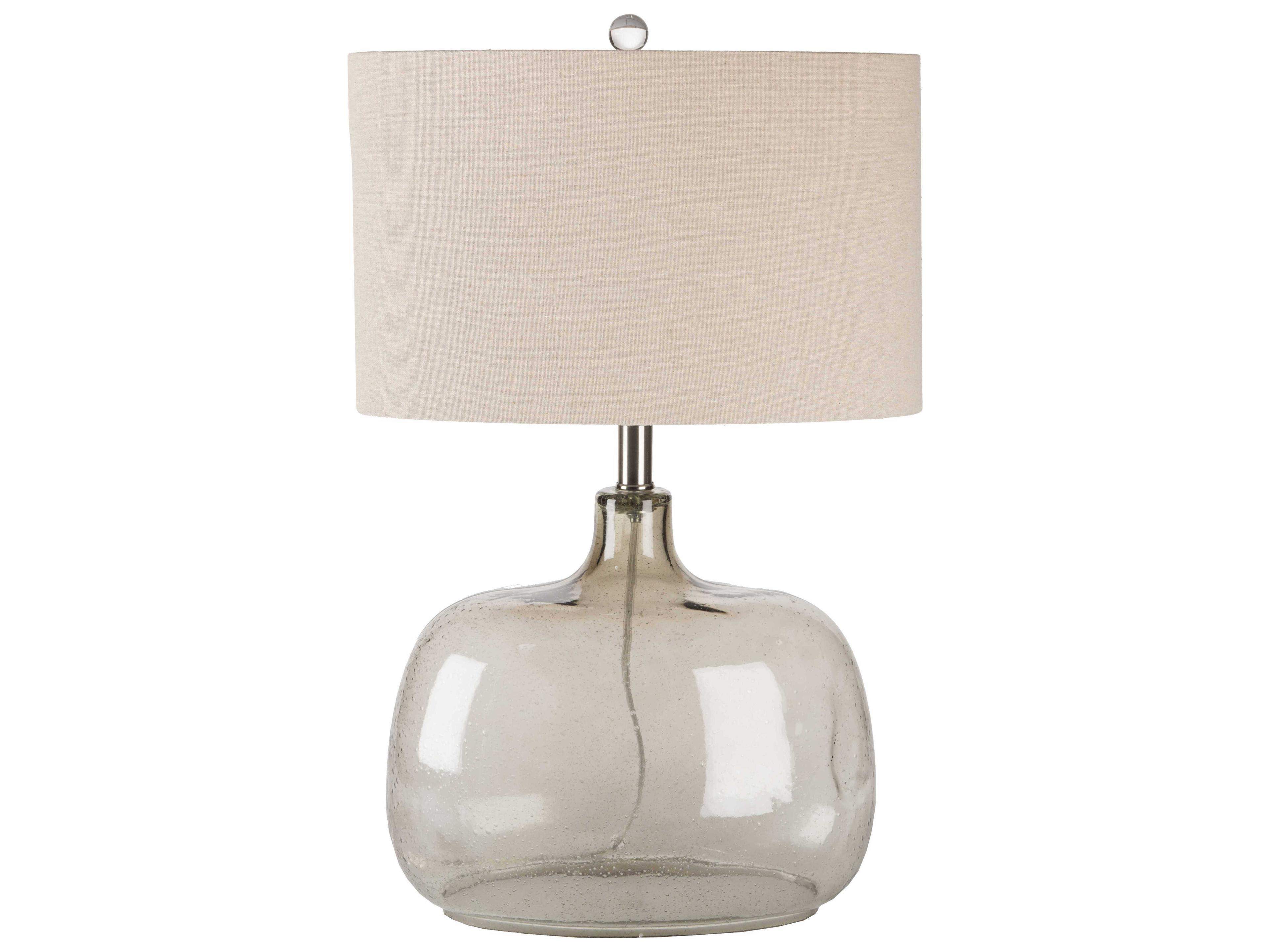 Surya Bentley Gray Ivory Linen Buffet Lamp