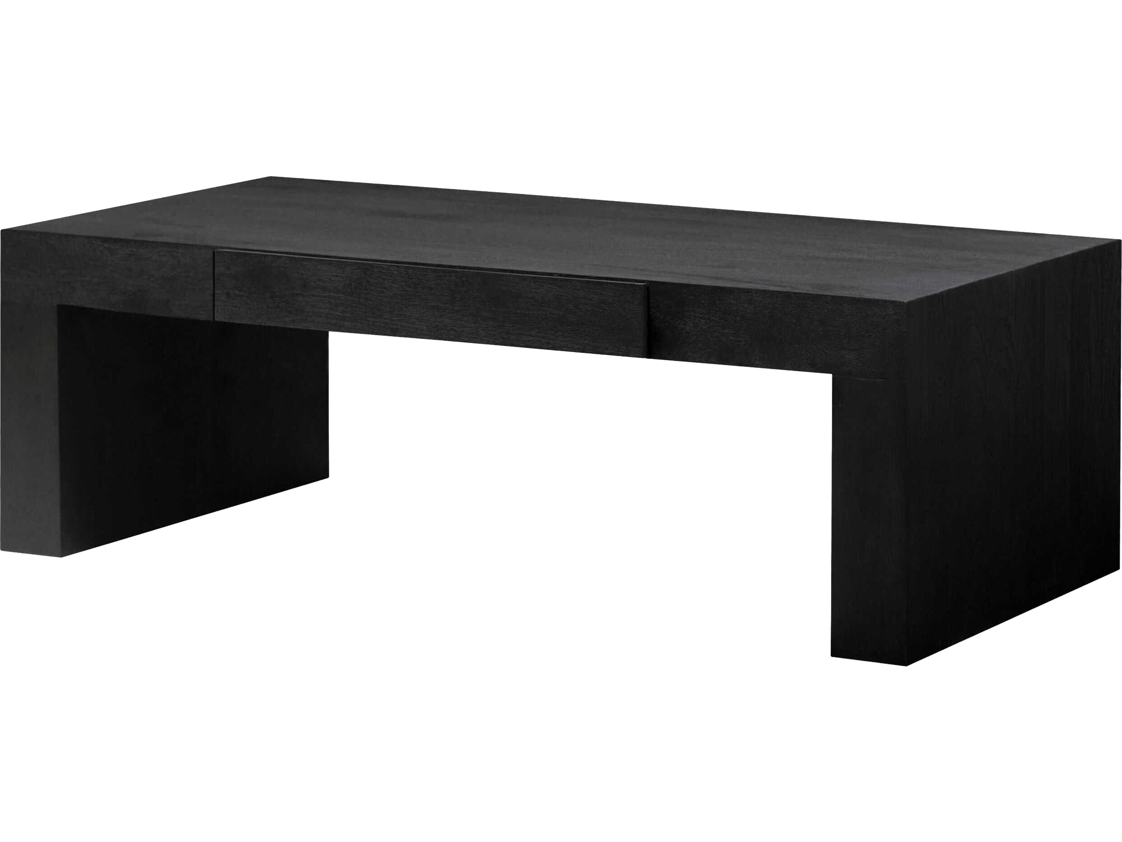 Surya Coburn Rectangular Wood Black Coffee Table