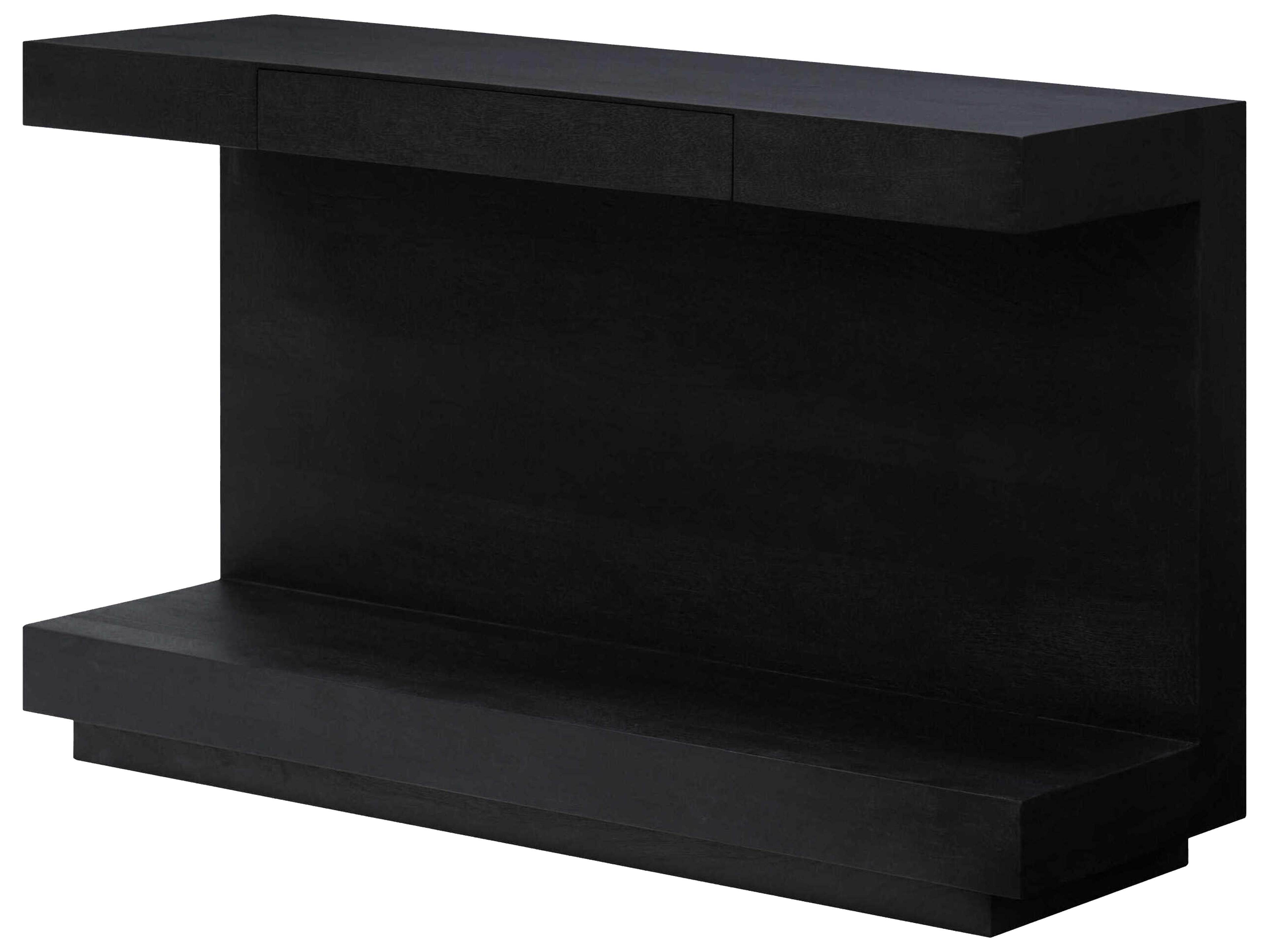 Surya Coburn Rectangular Wood Black Console Table