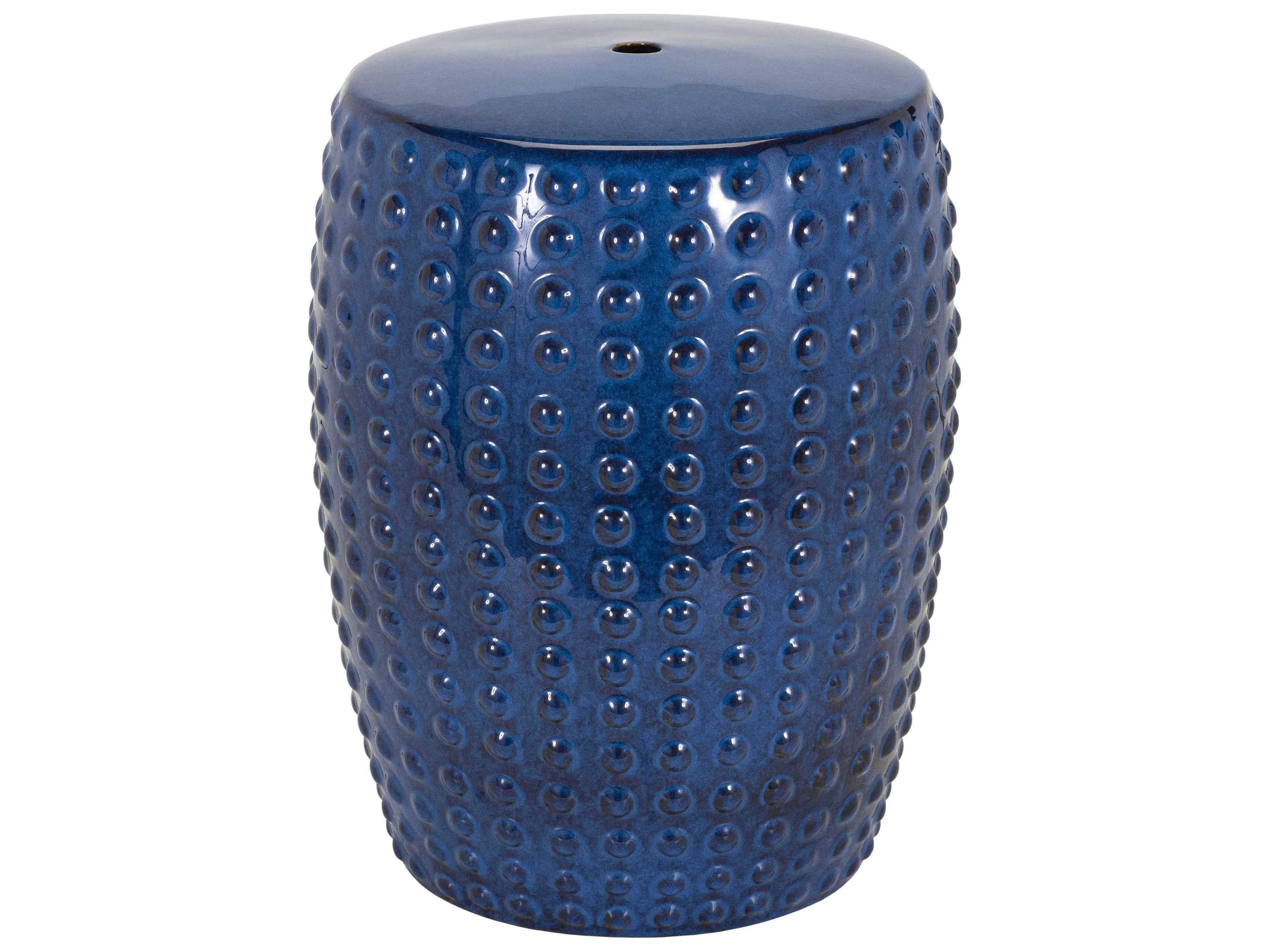Surya Camdale Blue Accent Stool