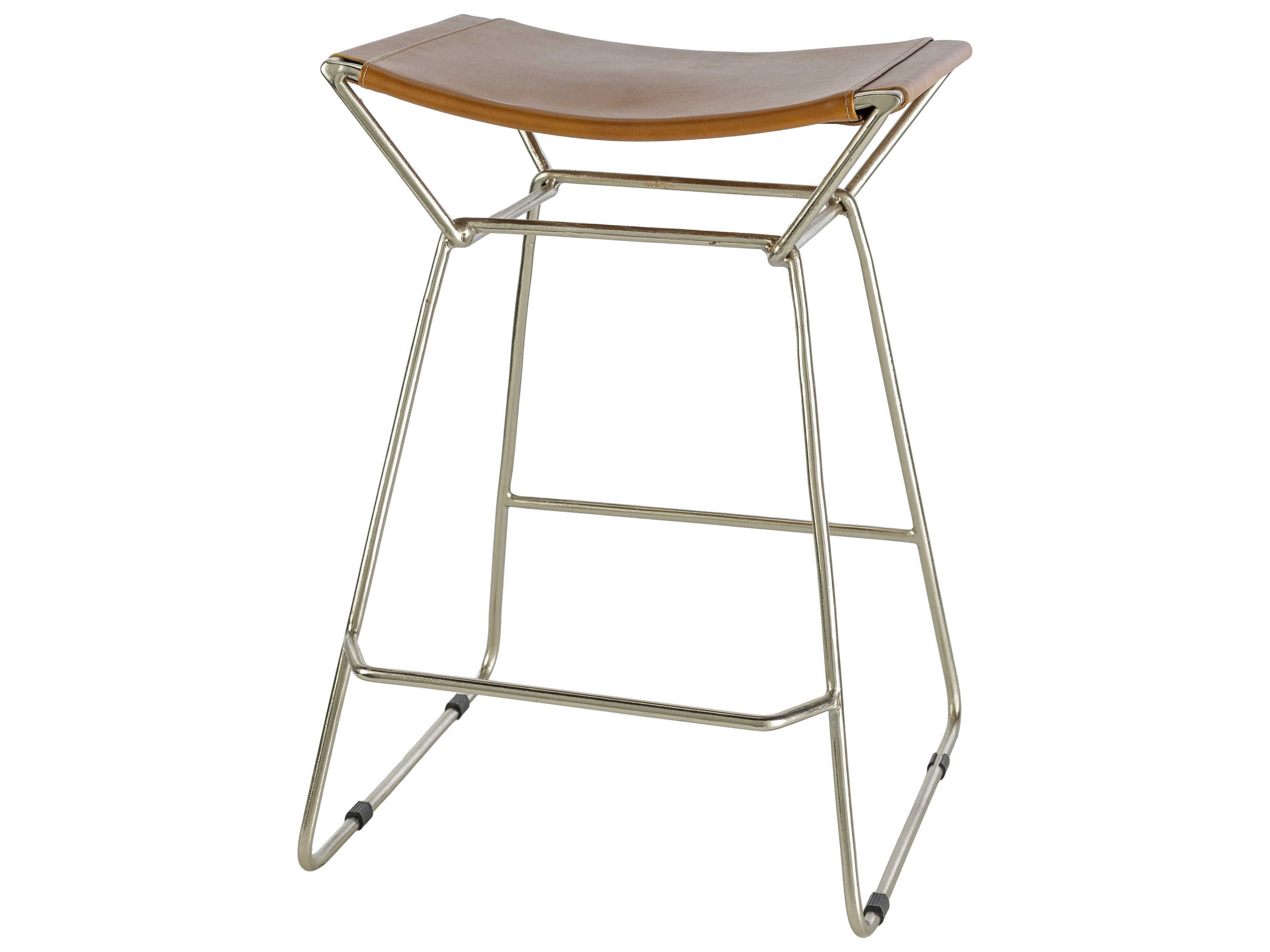 Surya Celerio Leather Counter Stool