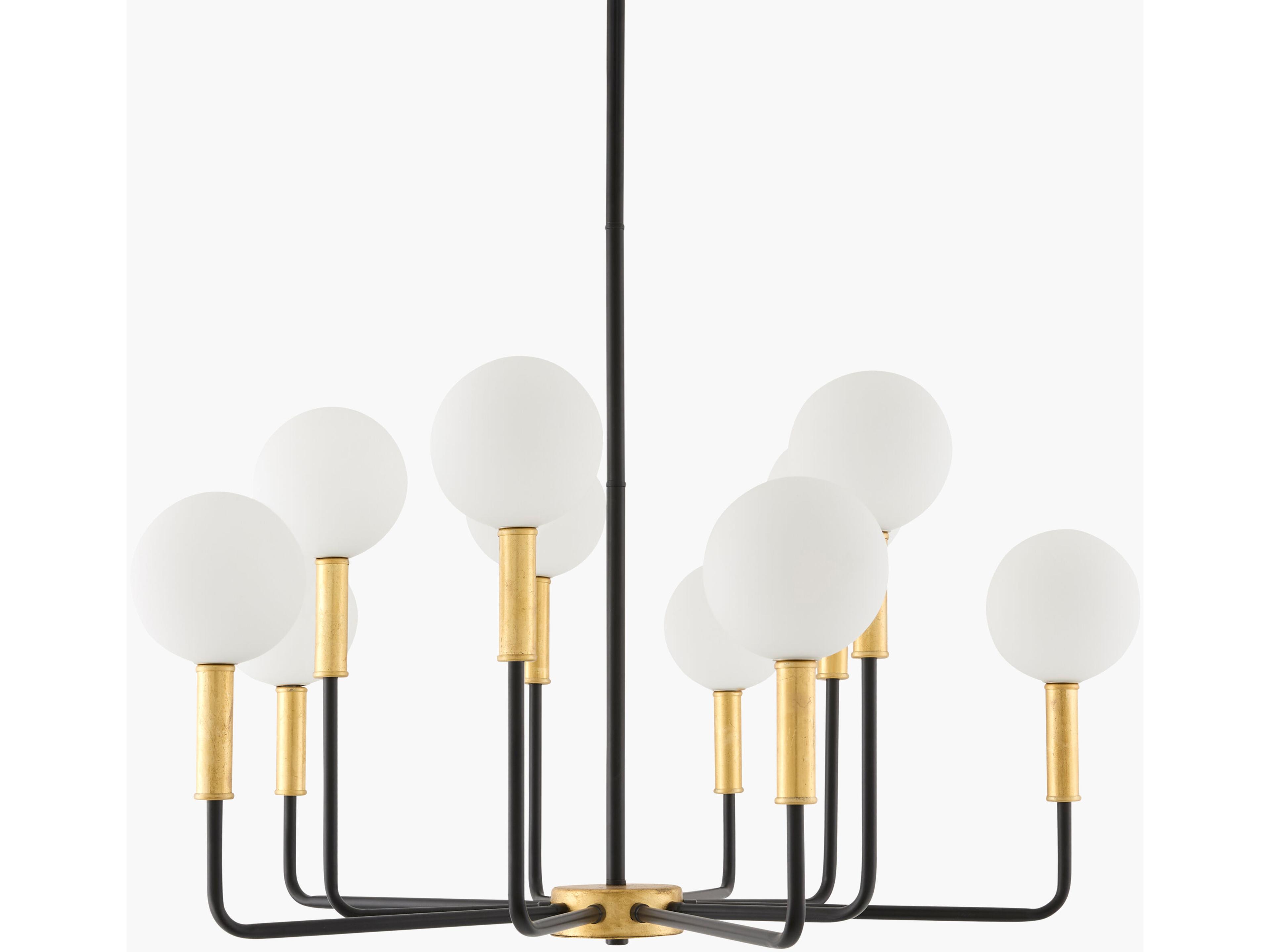 Surya Chinon 10-Light Gold Globe Chandelier