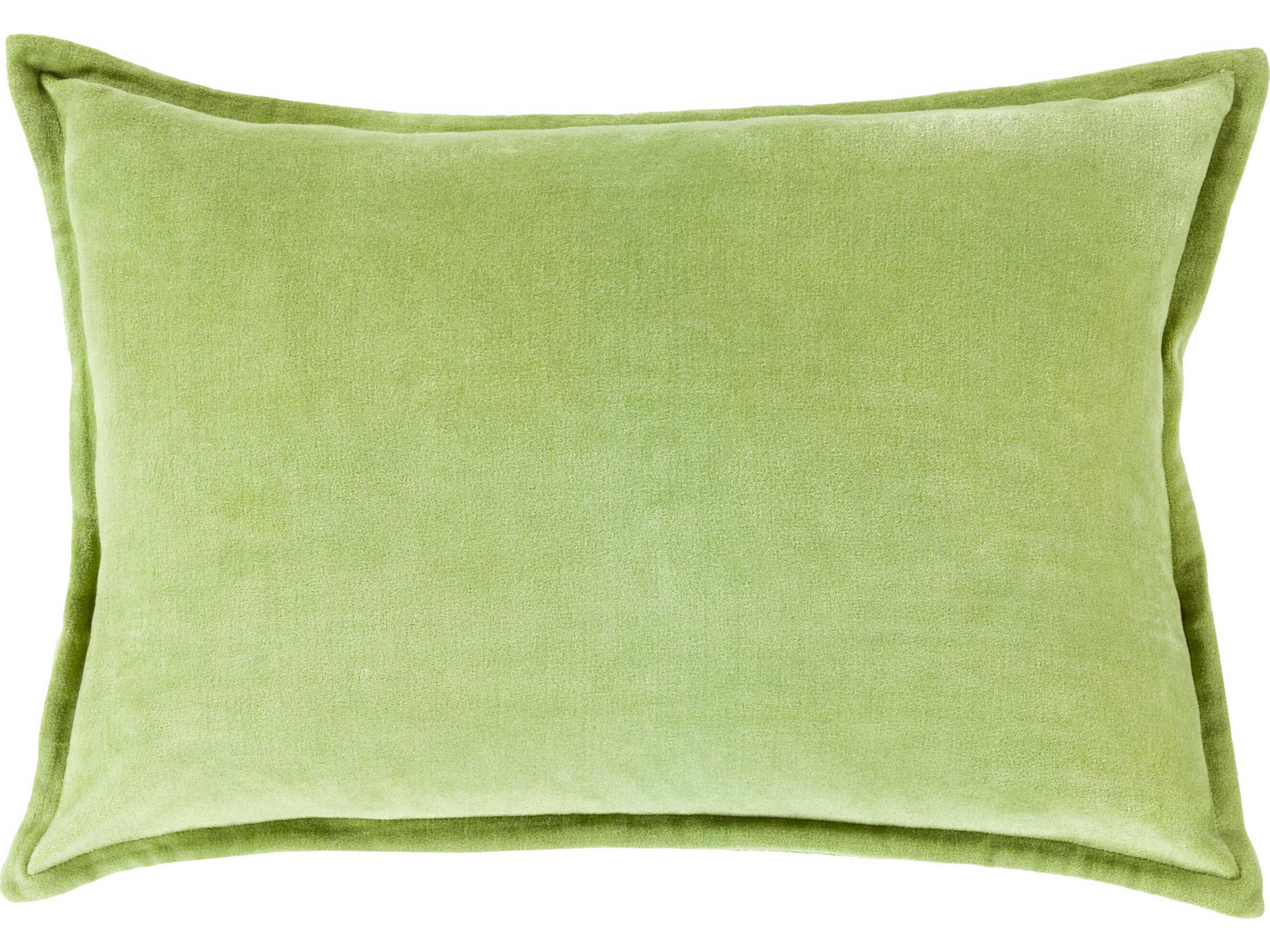 Surya Cotton Velvet Olive Pillow