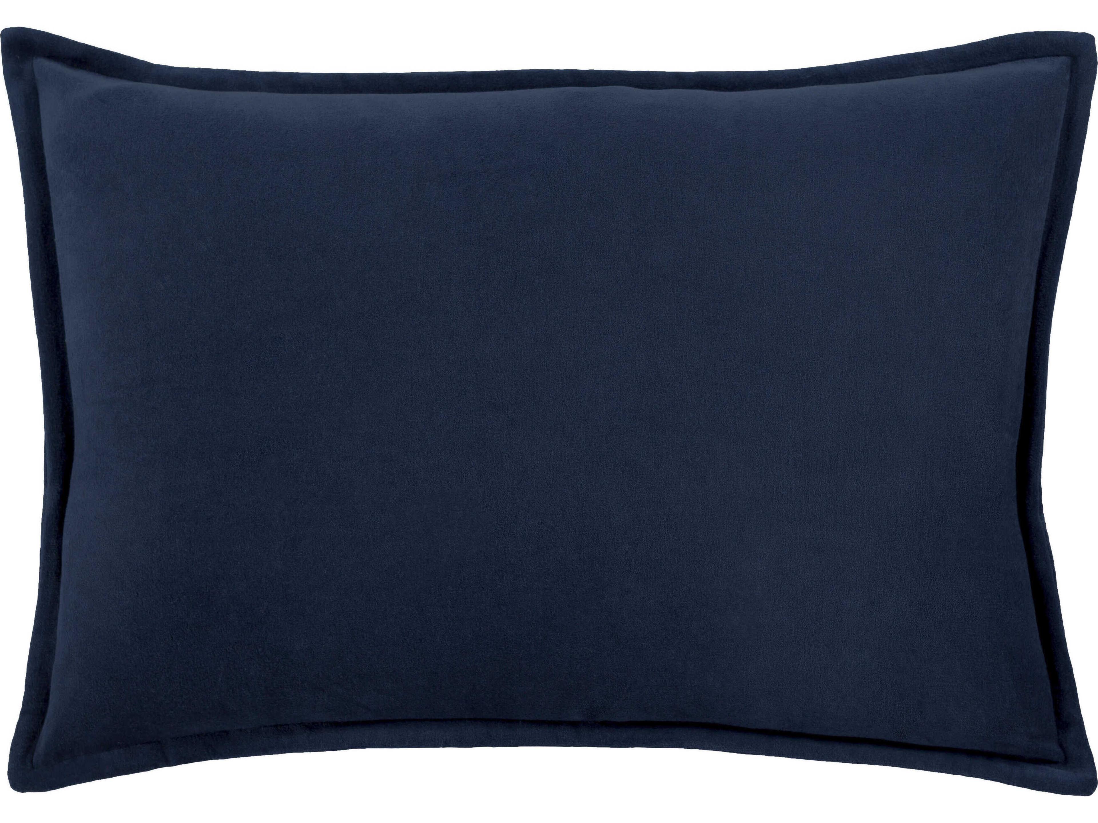 Surya Cotton Velvet Navy Pillow