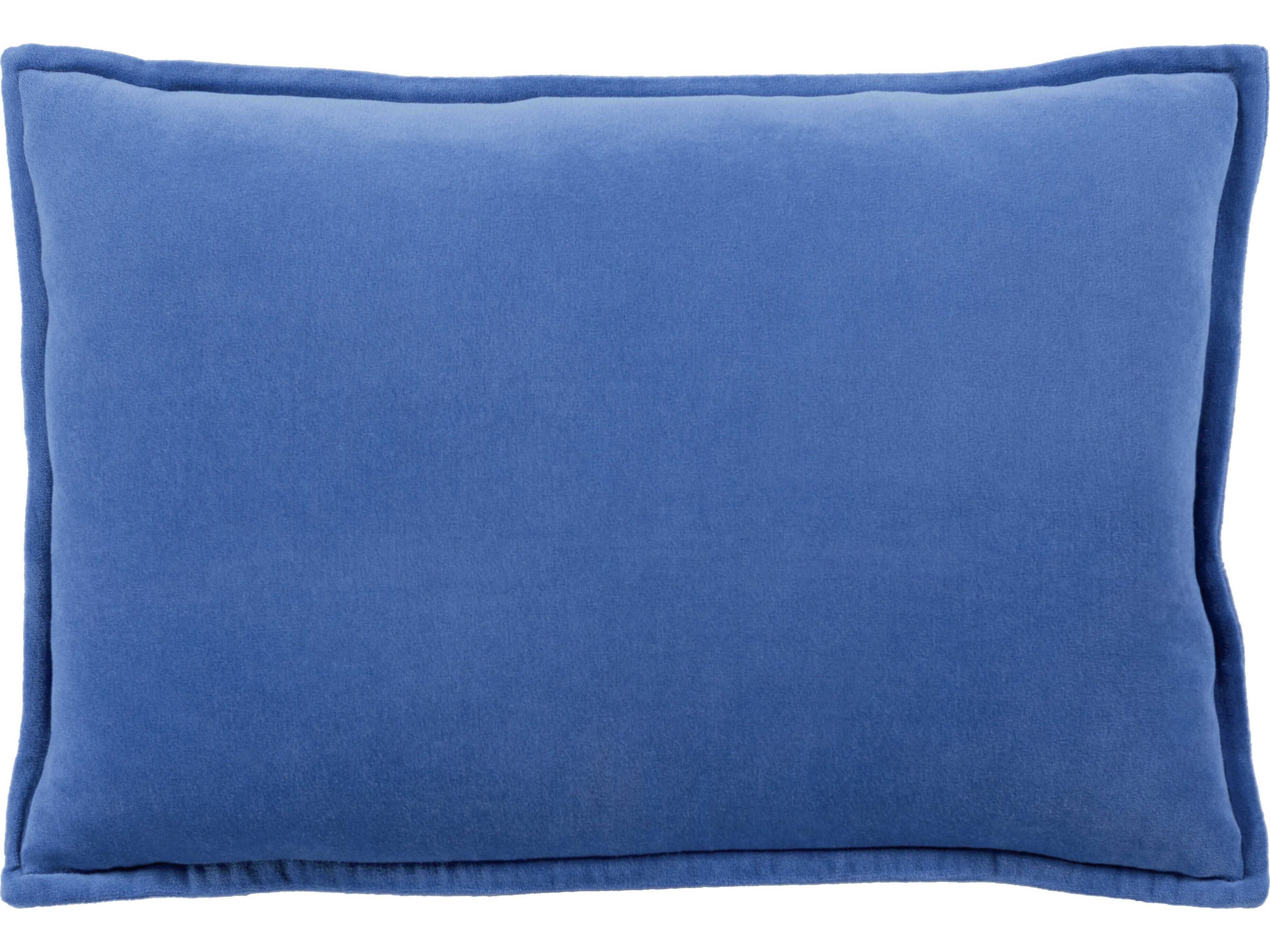 Surya Cotton Velvet Dark Blue Pillow