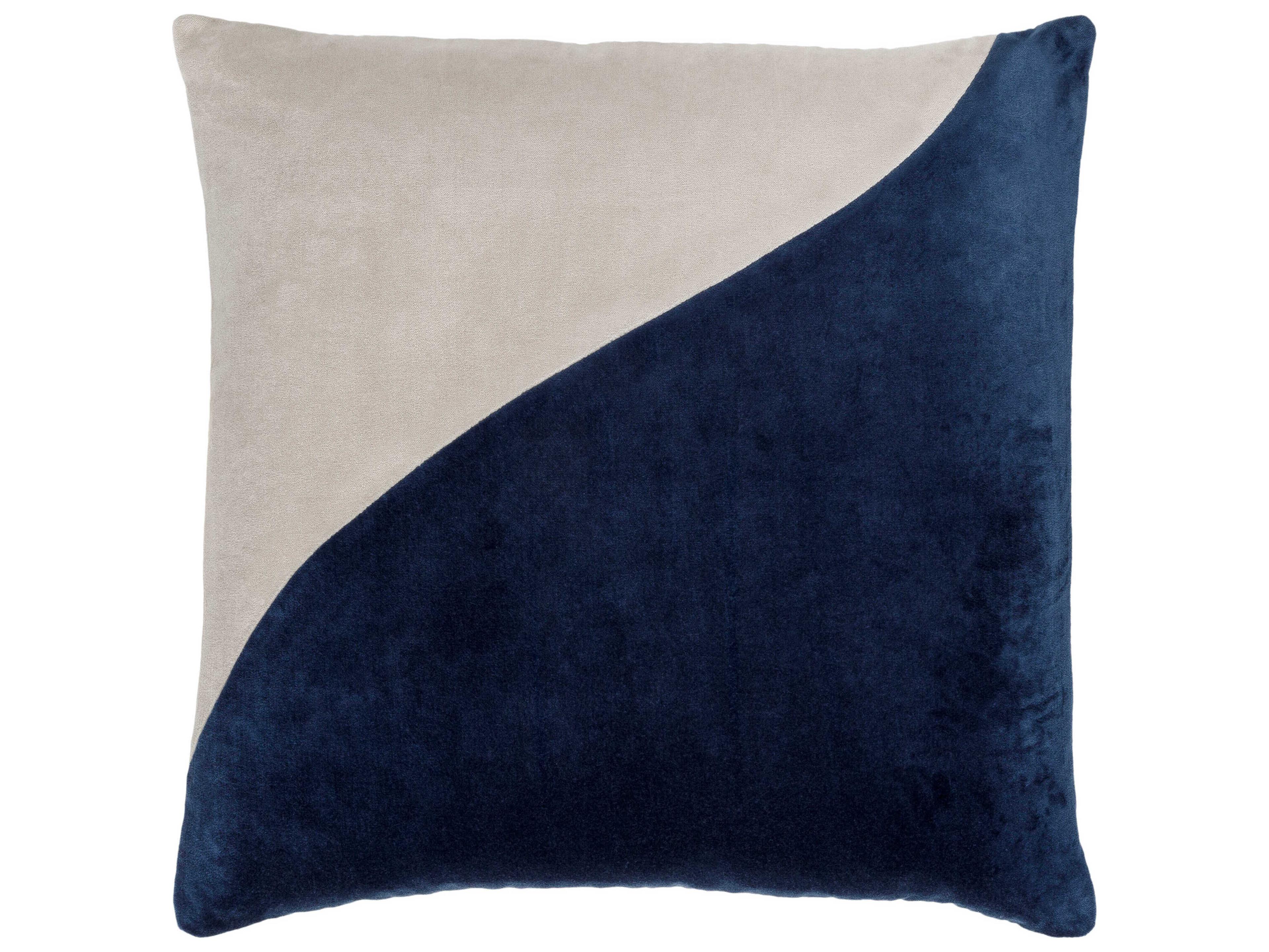 Surya Cotton Velvet Navy Pillow