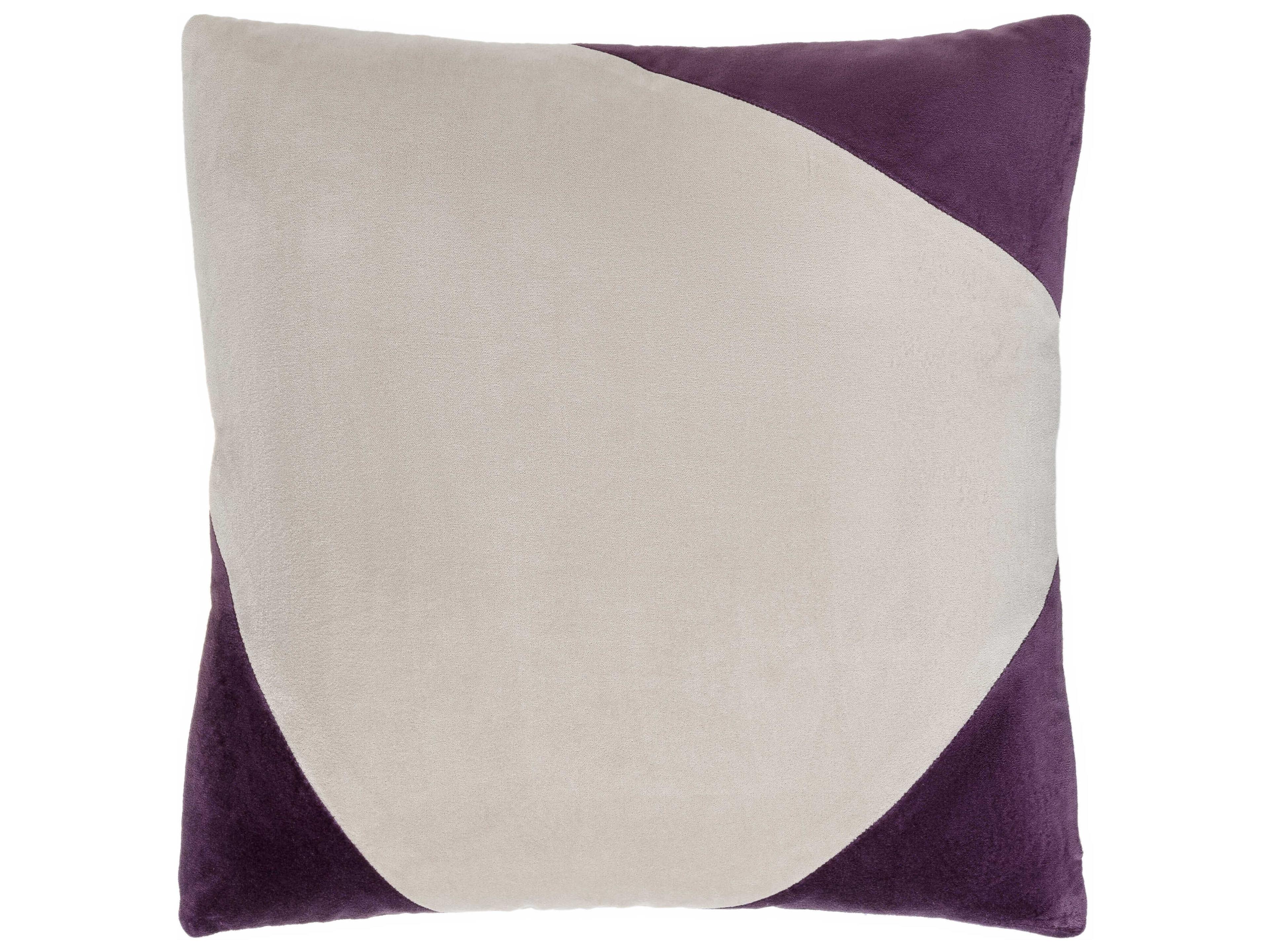 Surya Cotton Velvet Plum Pillow
