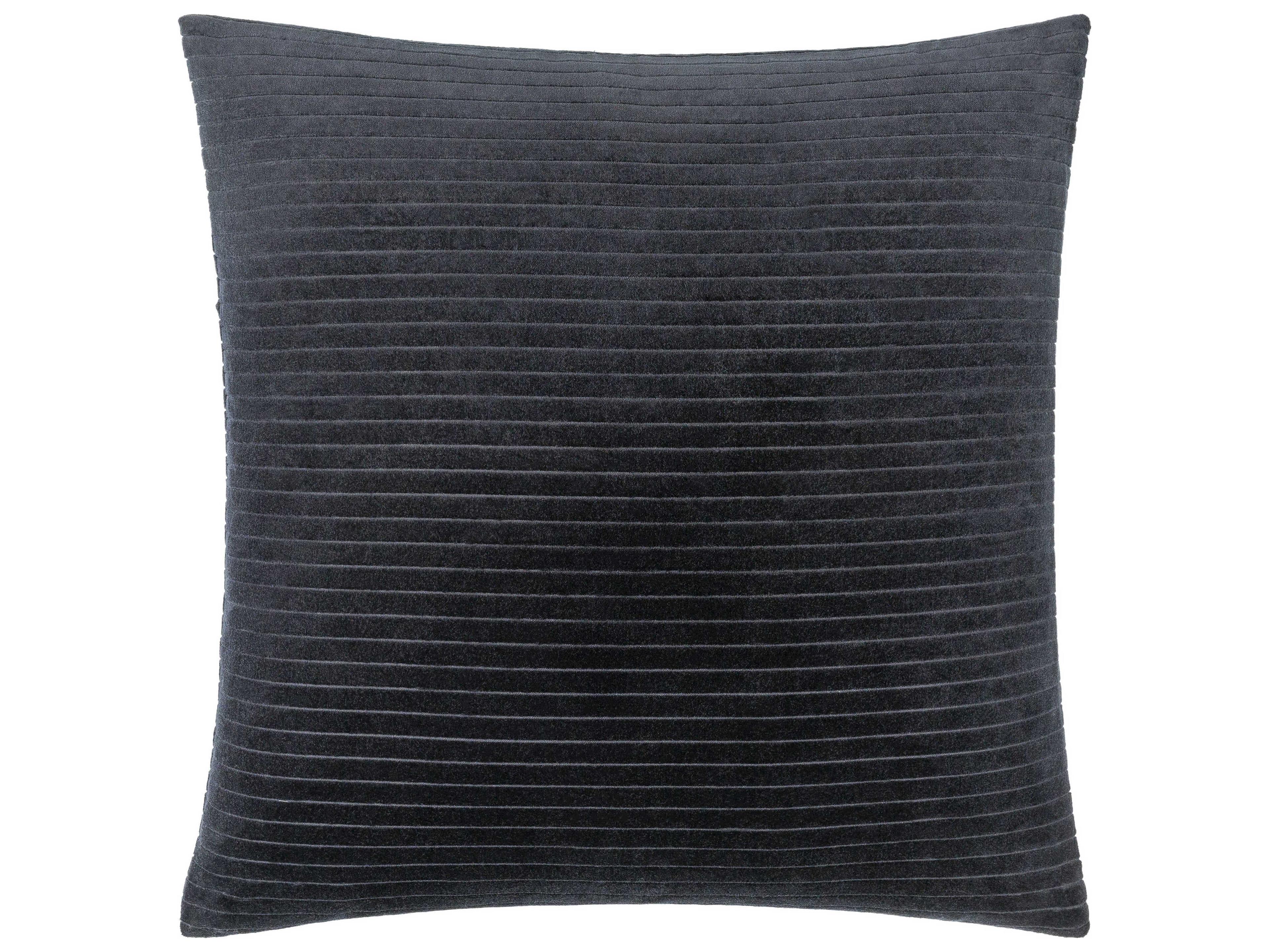 Surya Cotton Velvet Ink Blue Pillow