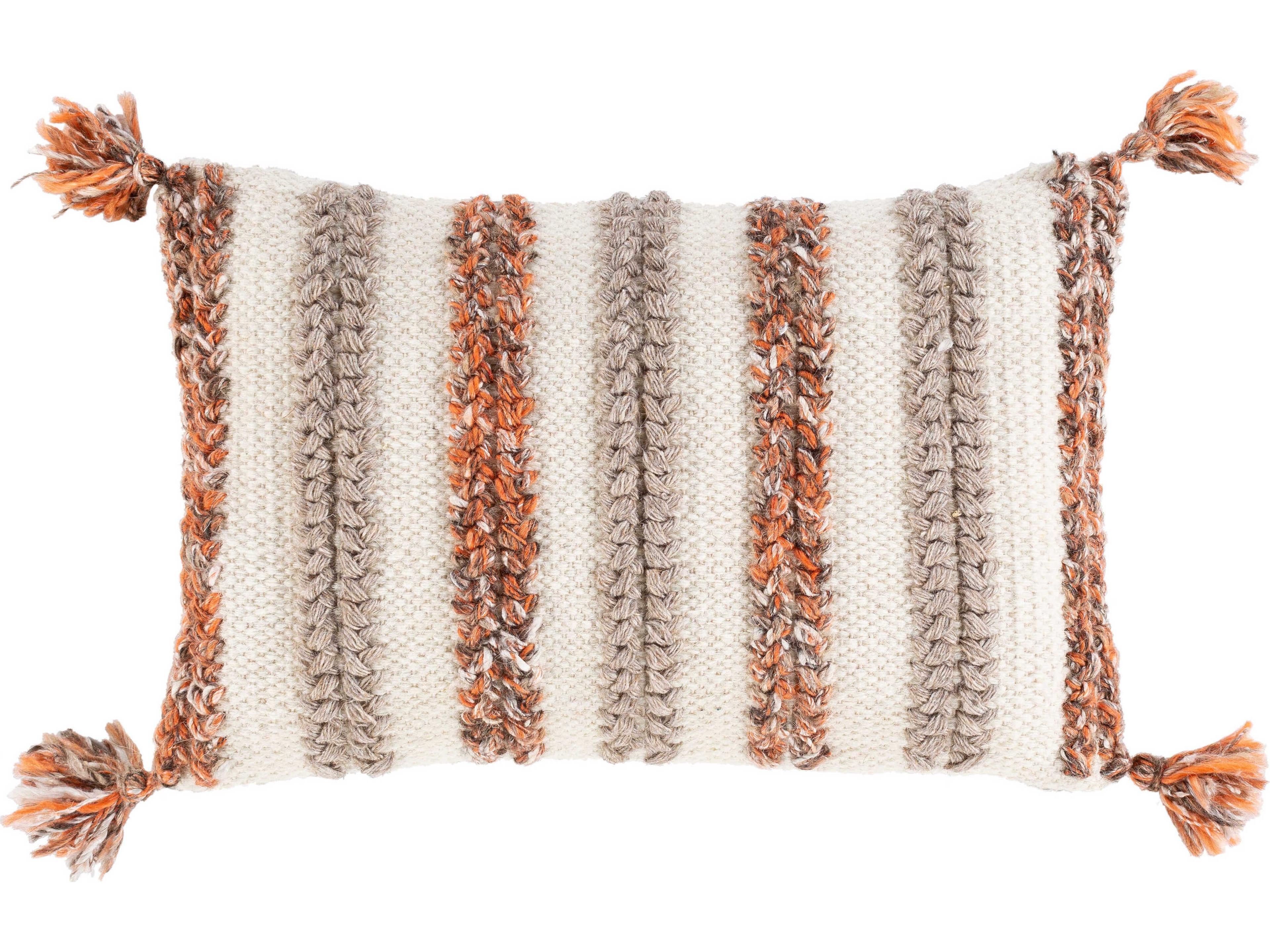 Surya Dacia Beige / Cream / Burnt Orange Pillow