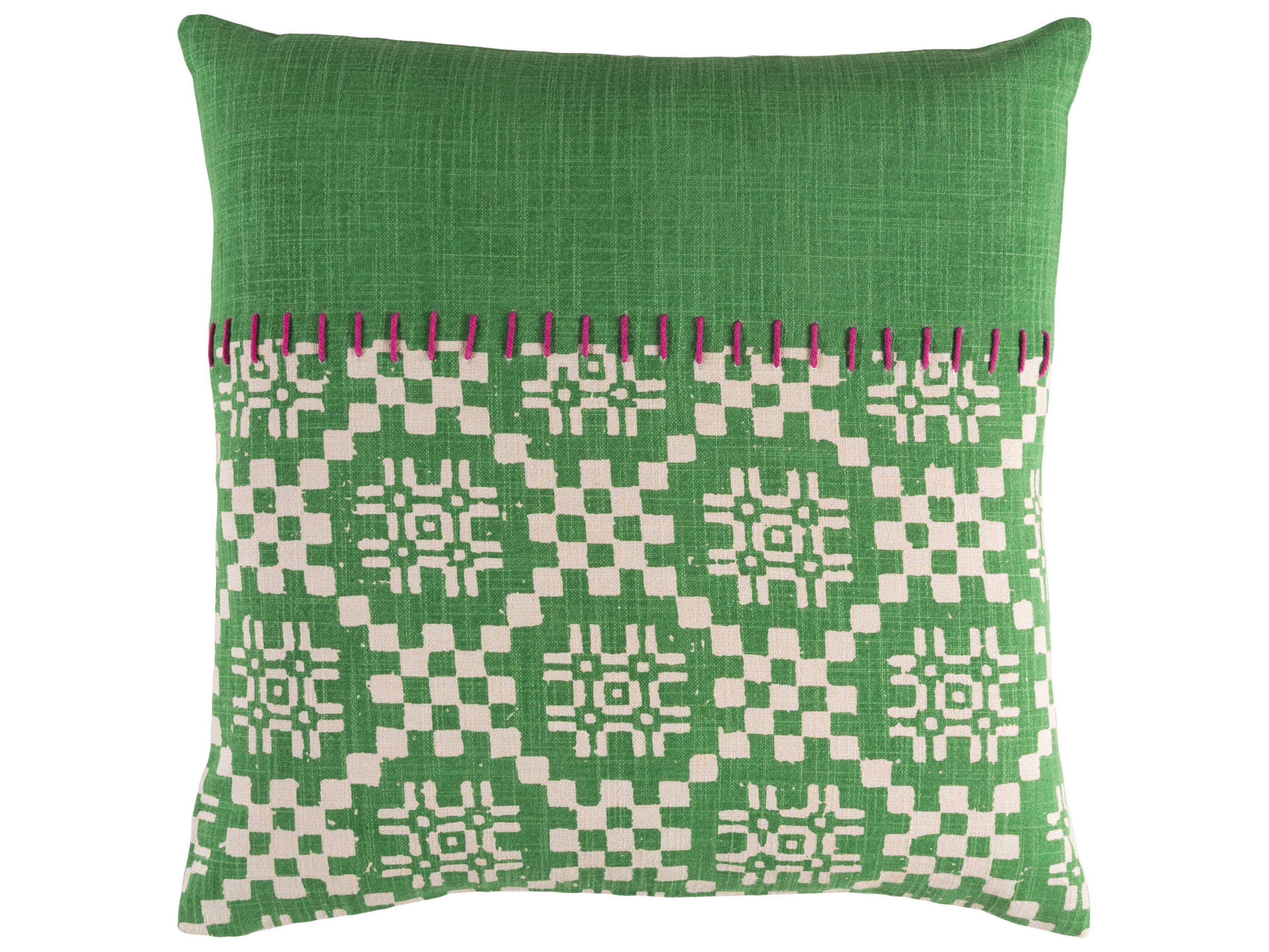 Surya Delray Green Pillow