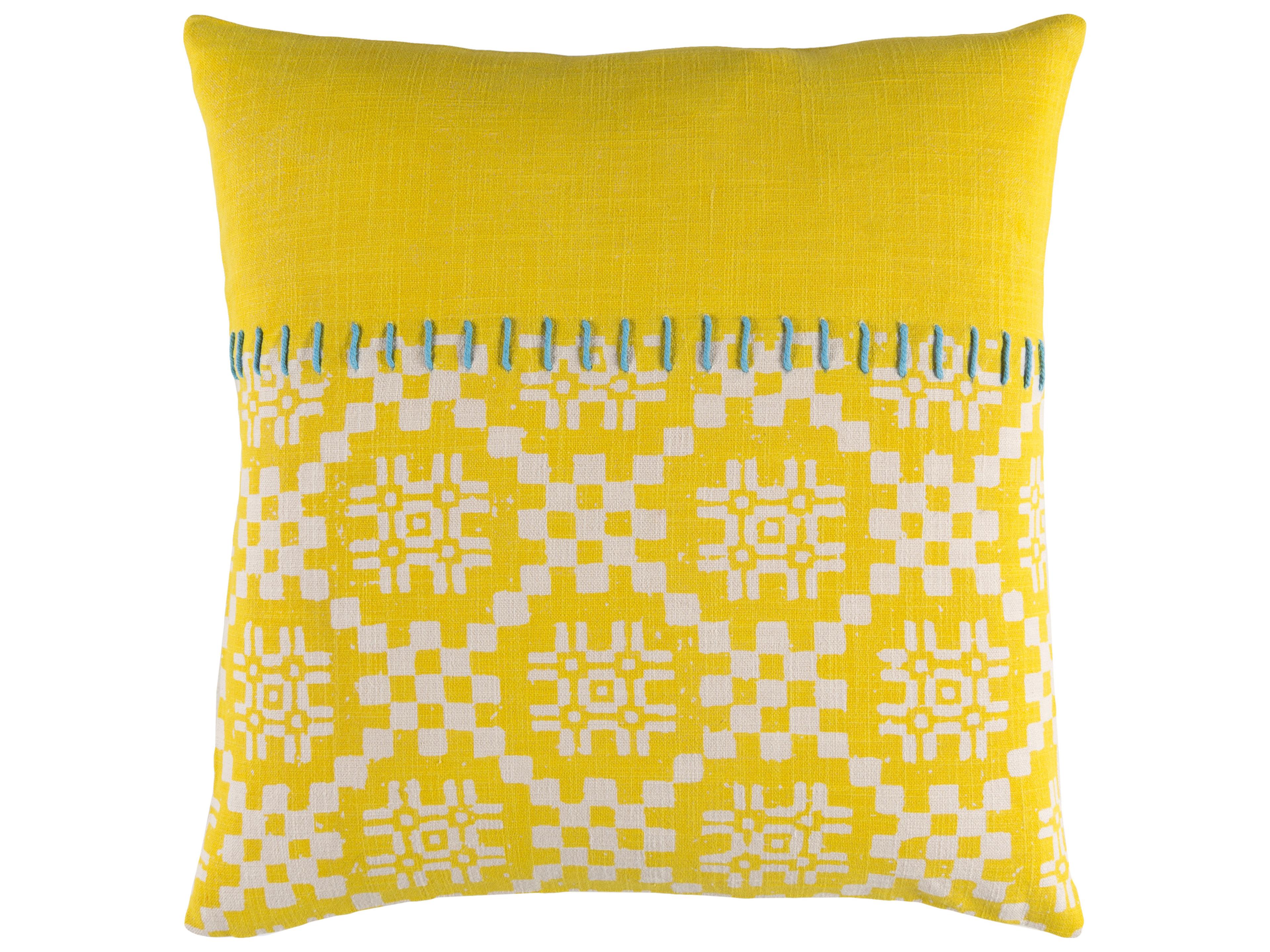 Surya Delray Yellow Pillow