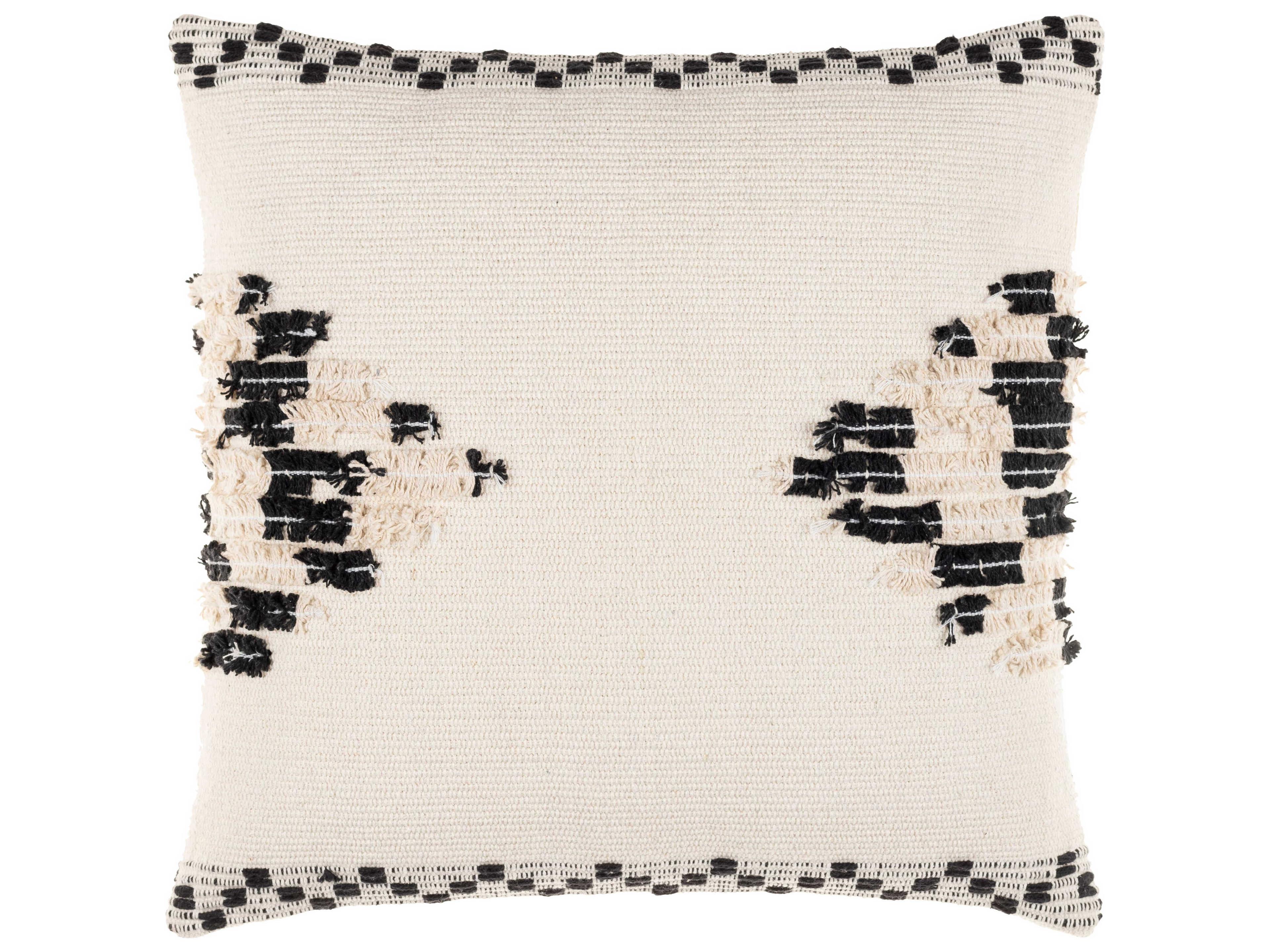 Surya Edwina Light Beige / Black Pillow