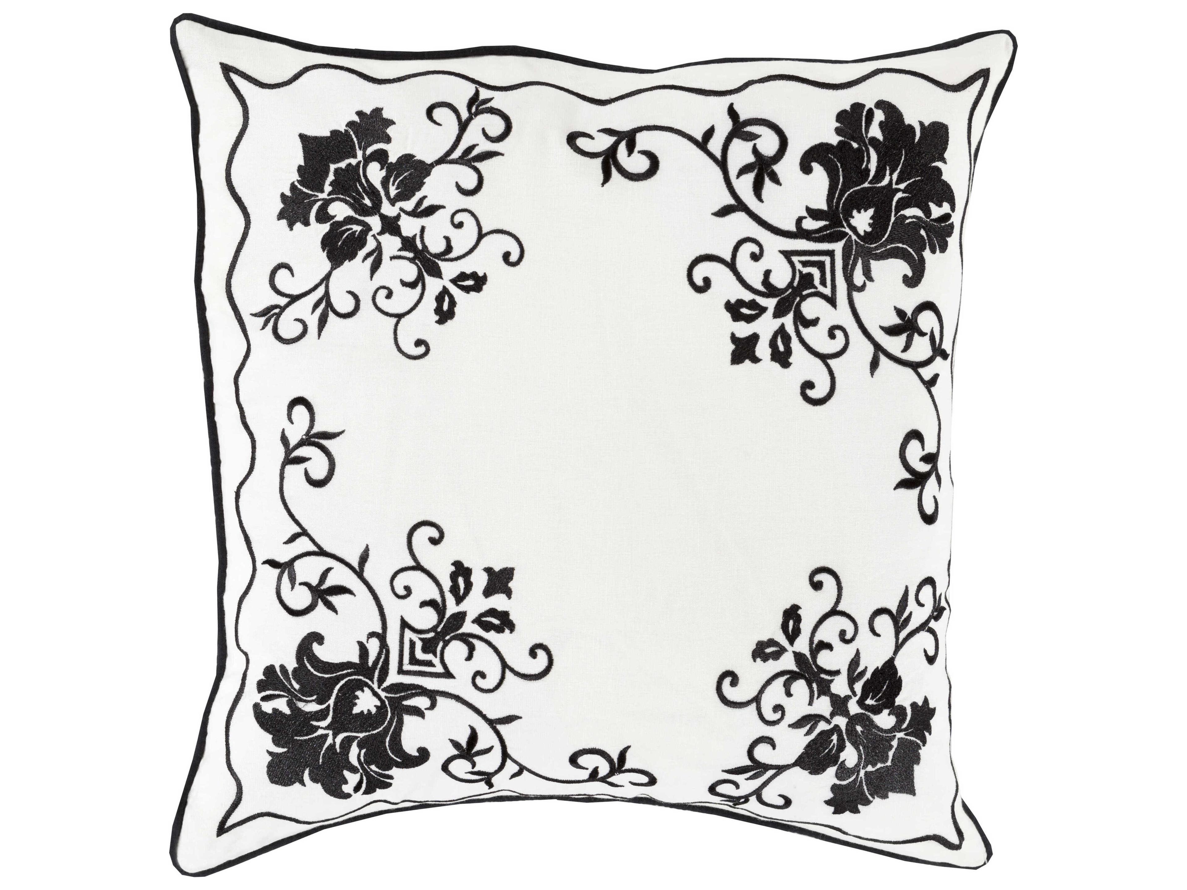 Surya Eloise Black Pillow