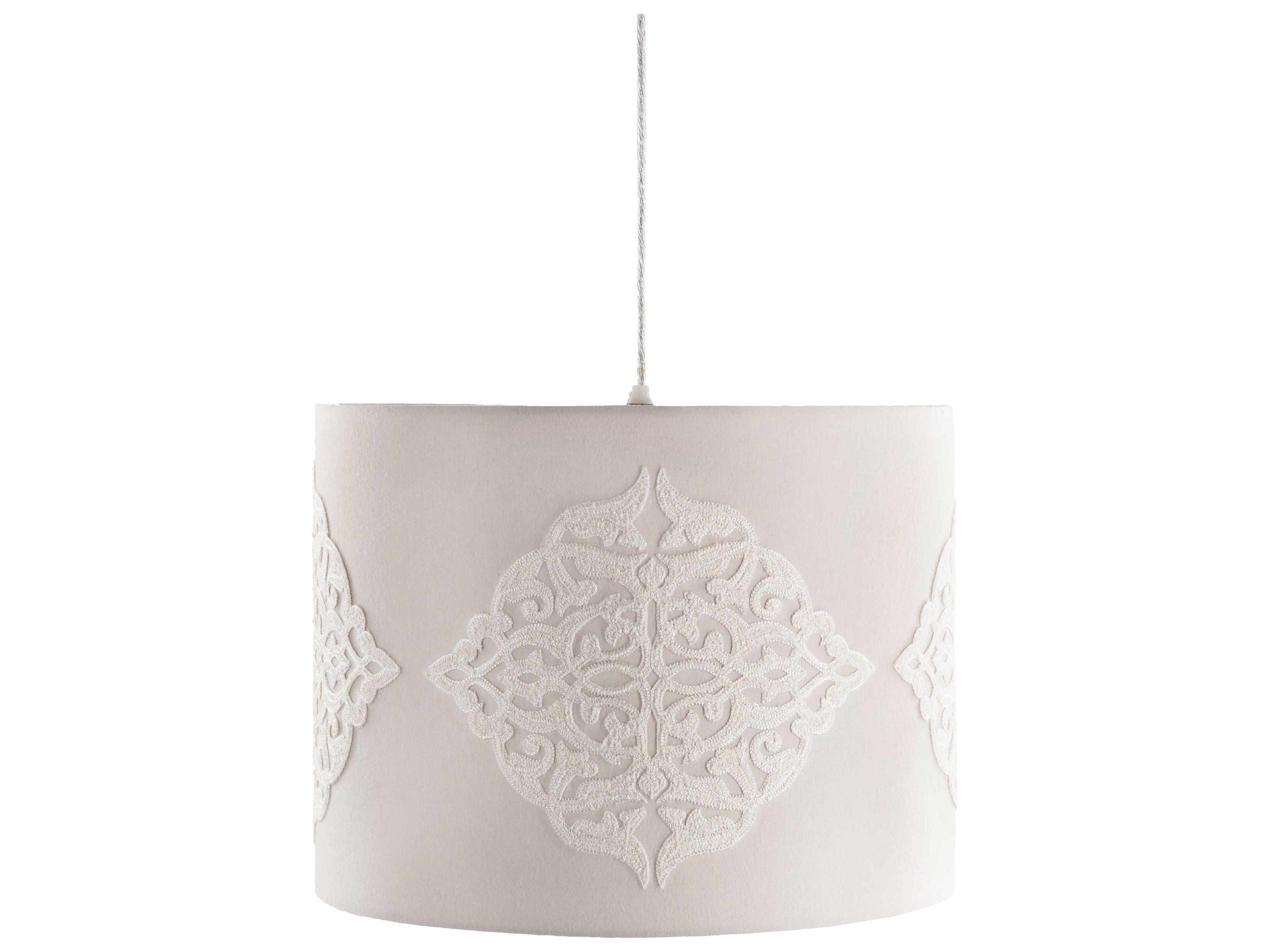 Surya Elisa 1-Light Gray White Pendant