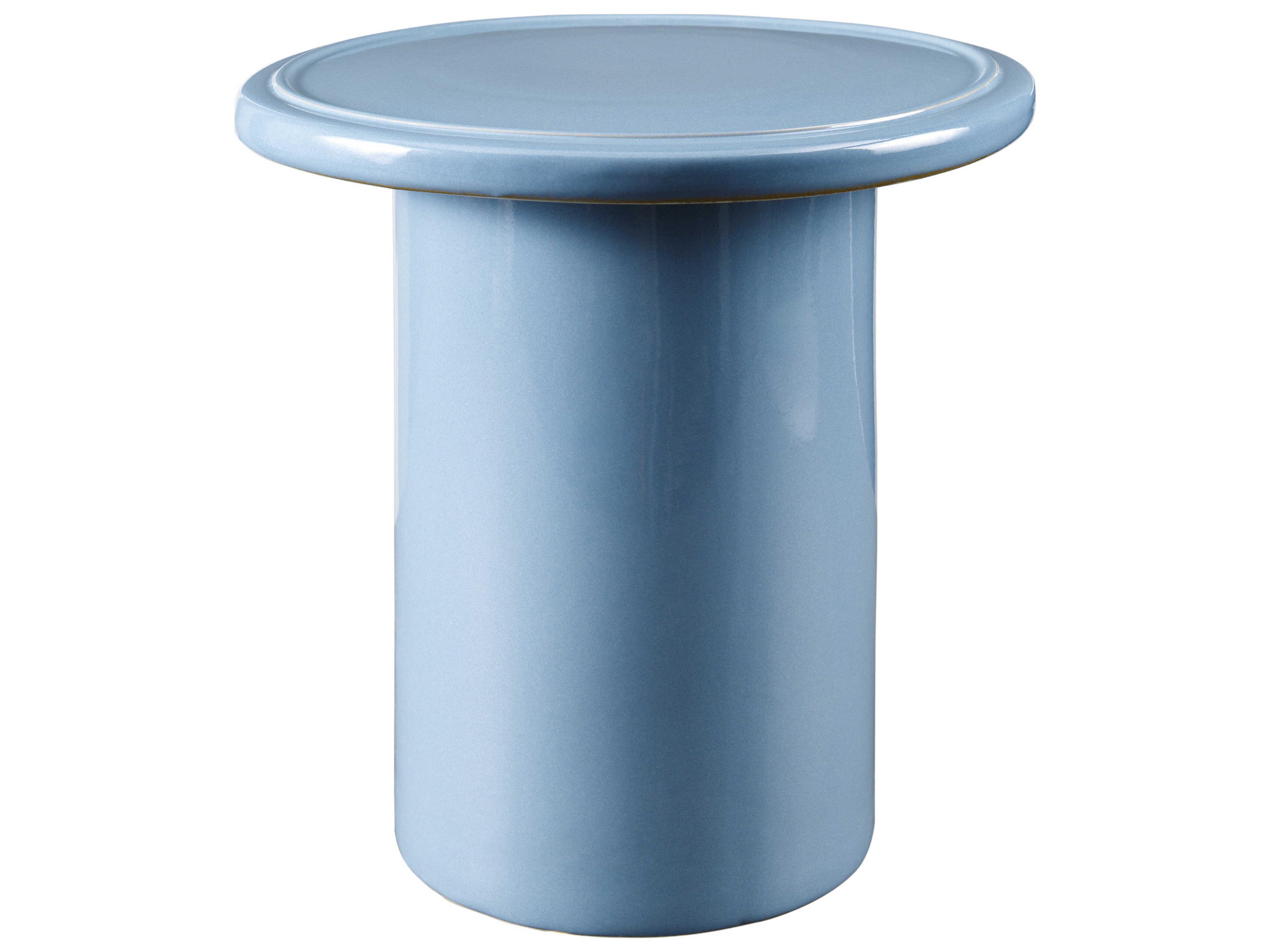Surya Falkland Road Gray Blue Accent Stool