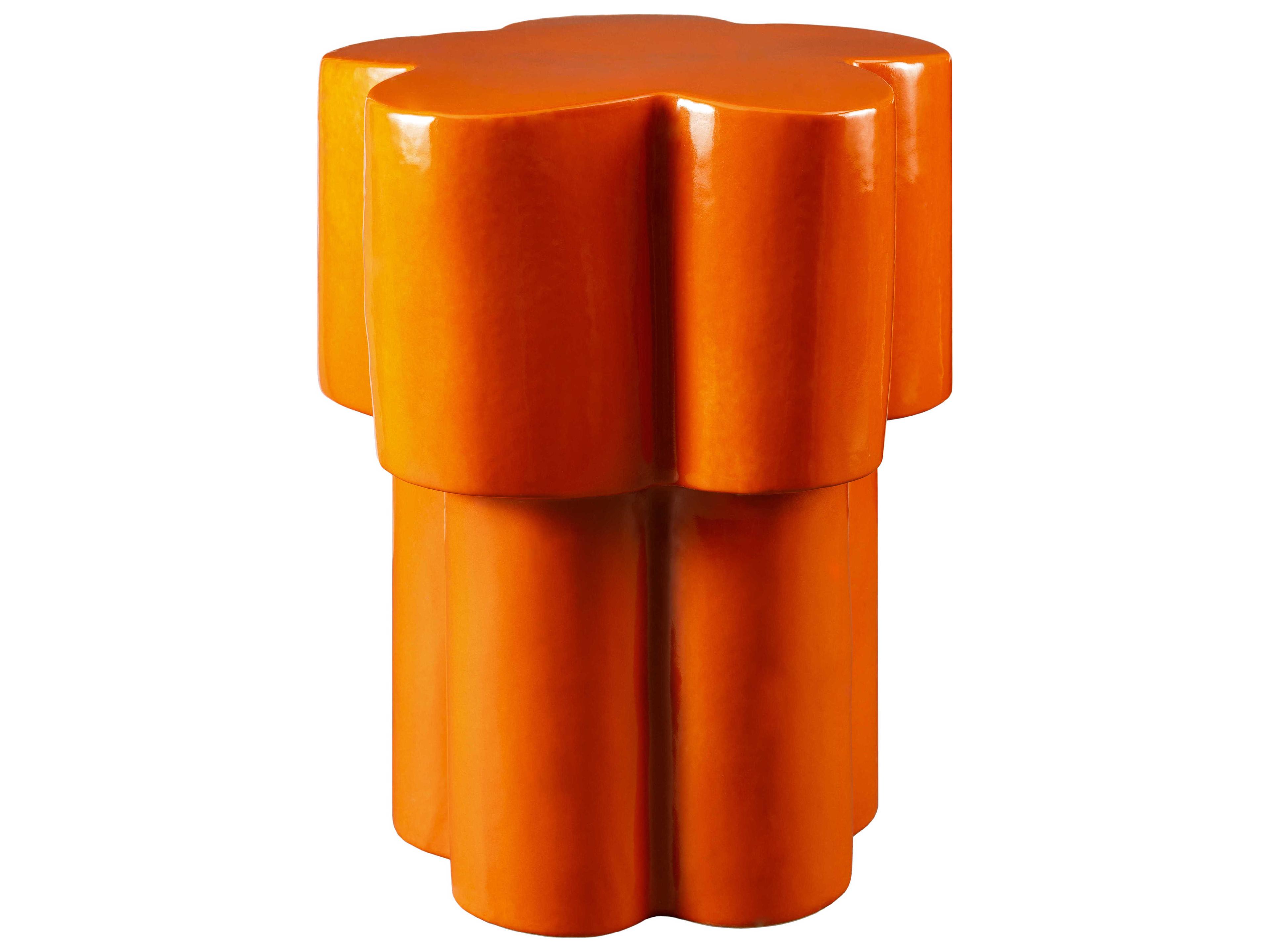 Surya Falkland Road Burnt Orange Accent Stool