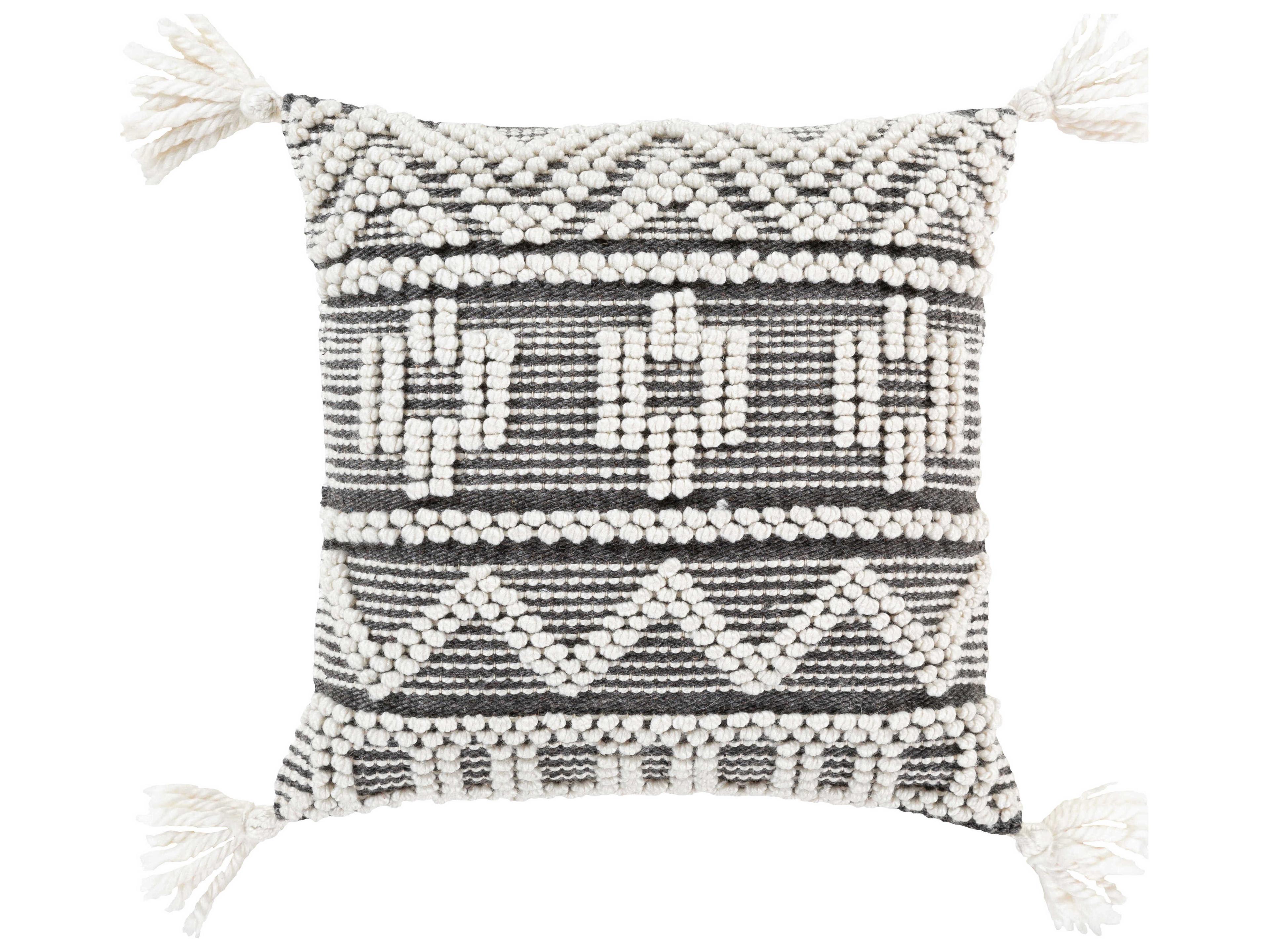 Surya Faroe Black / Light Beige / Ivory Pillow