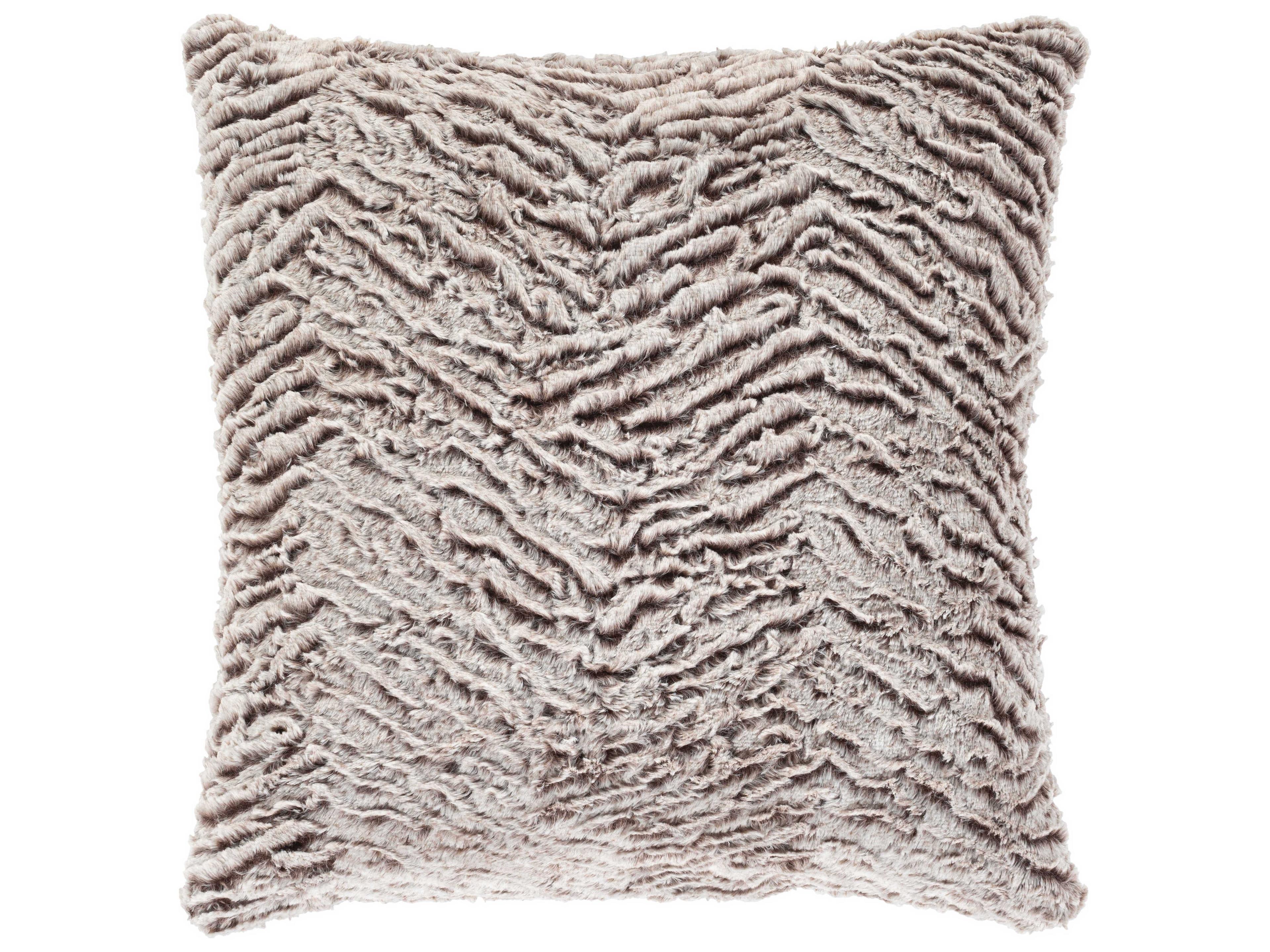 Surya Felina Light Gray / Dark Brown Pillow
