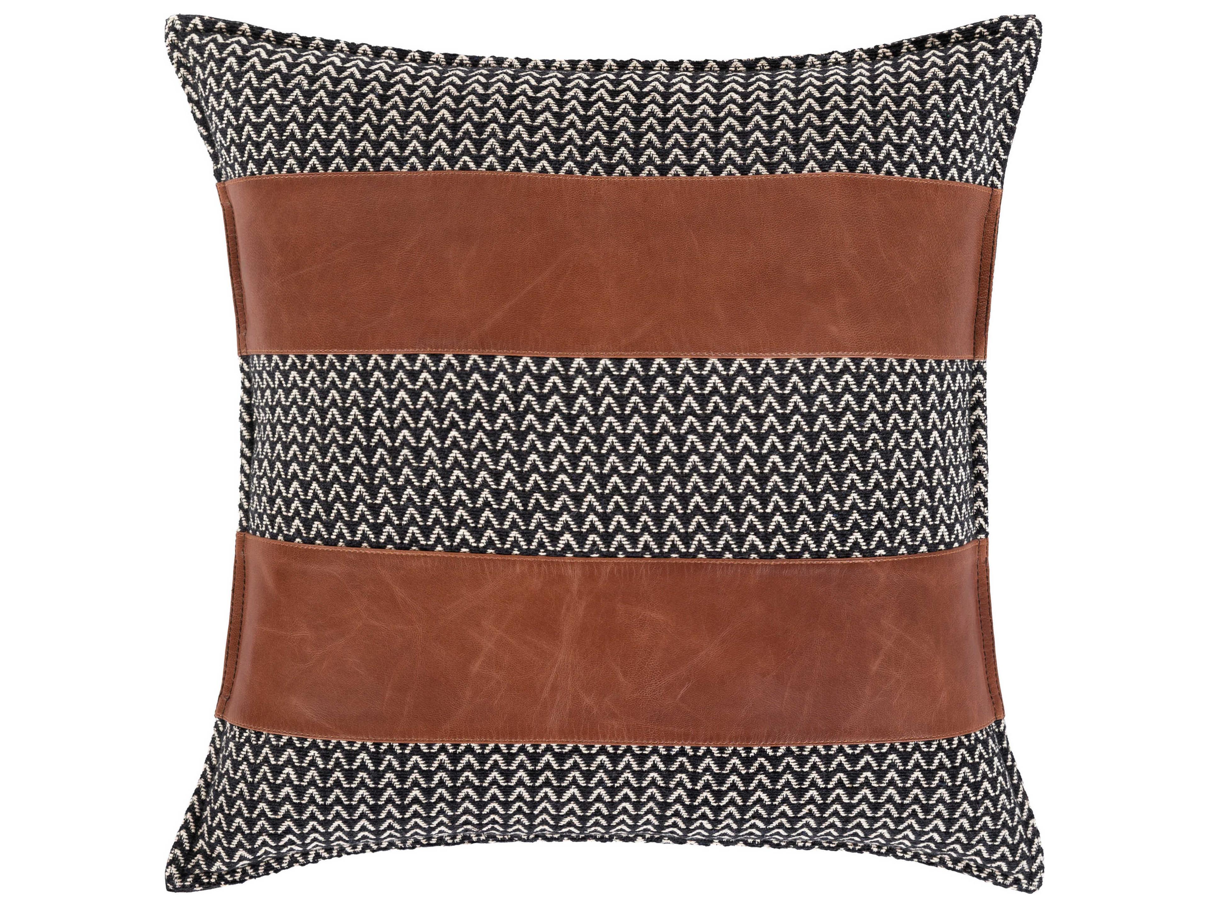 Surya Fiona Black / Brown / Ivory Pillow