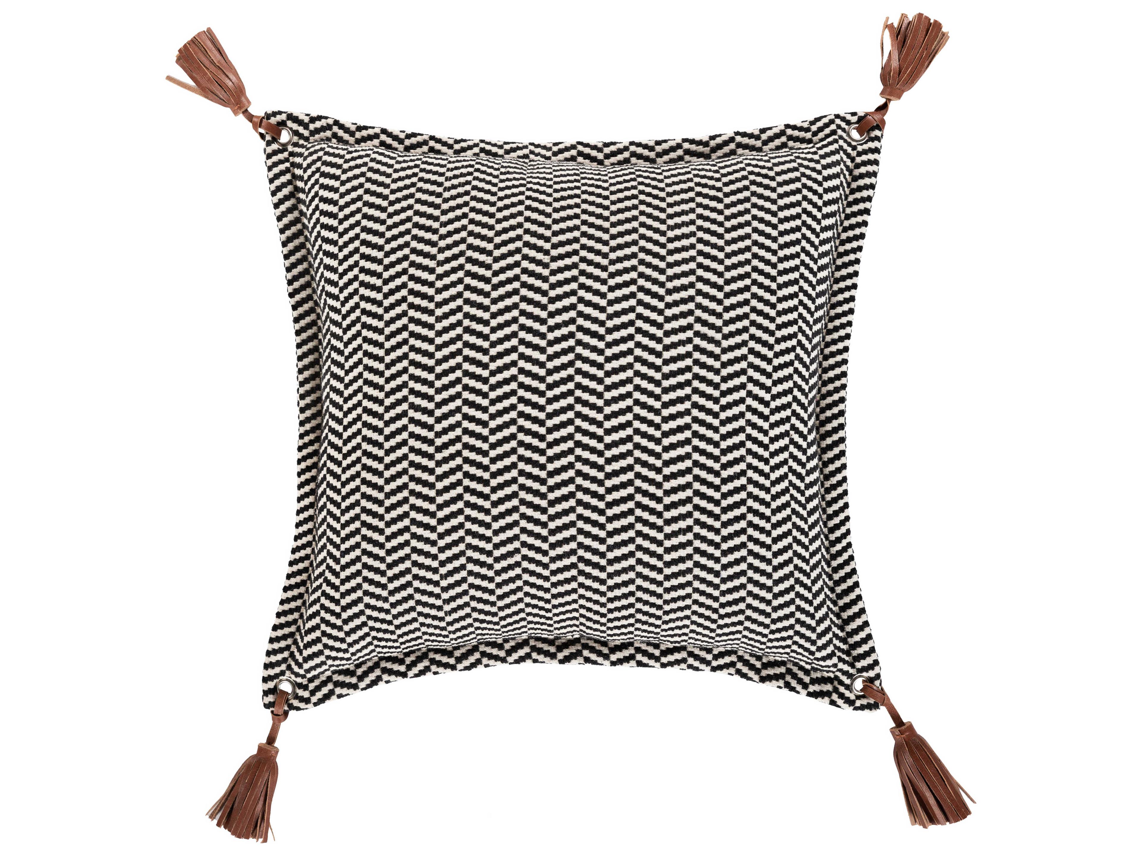 Surya Fiona-II Black / Medium Brown / Beige Pillow