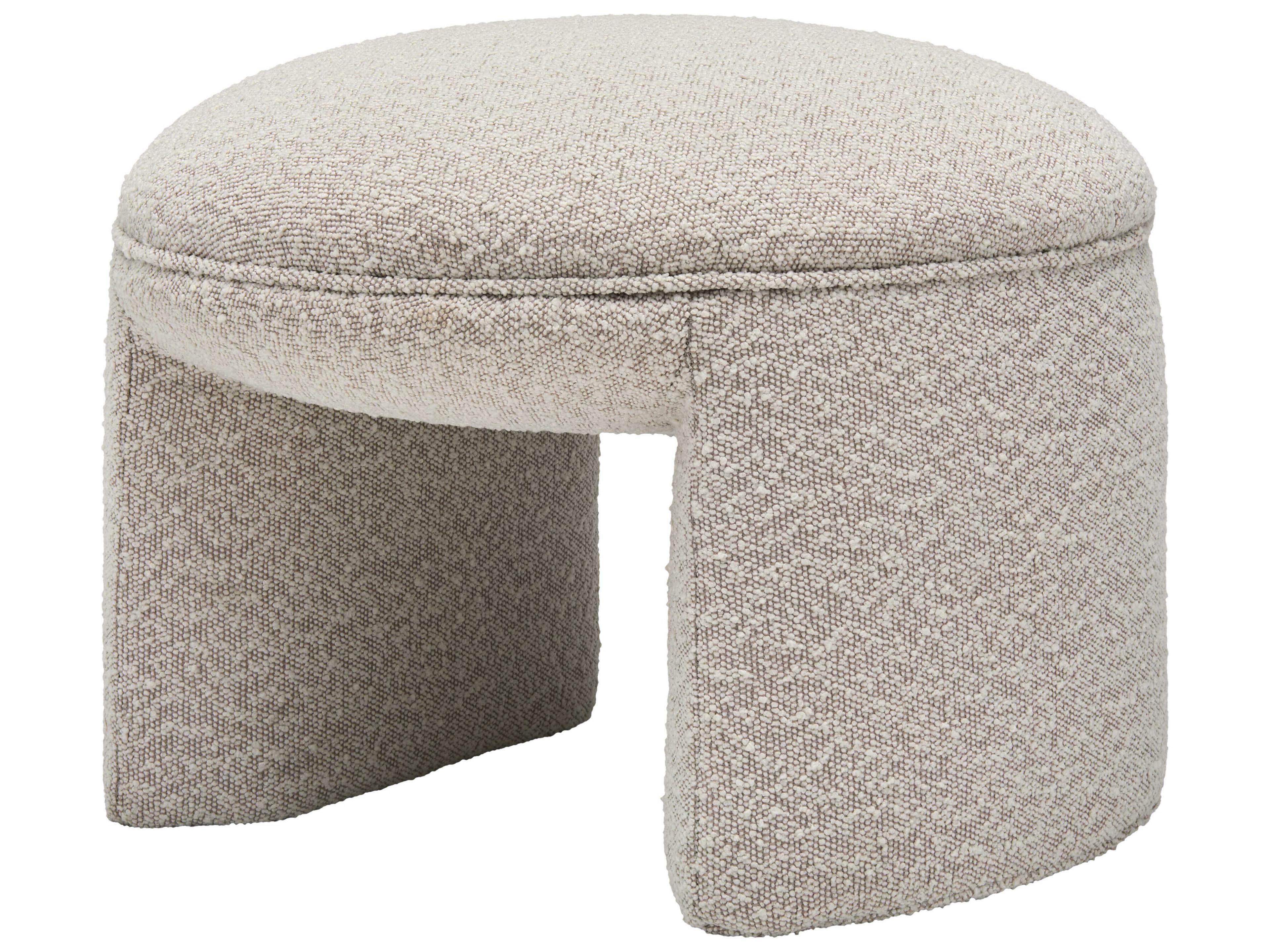Surya Floyd Beige Upholstered Ottoman