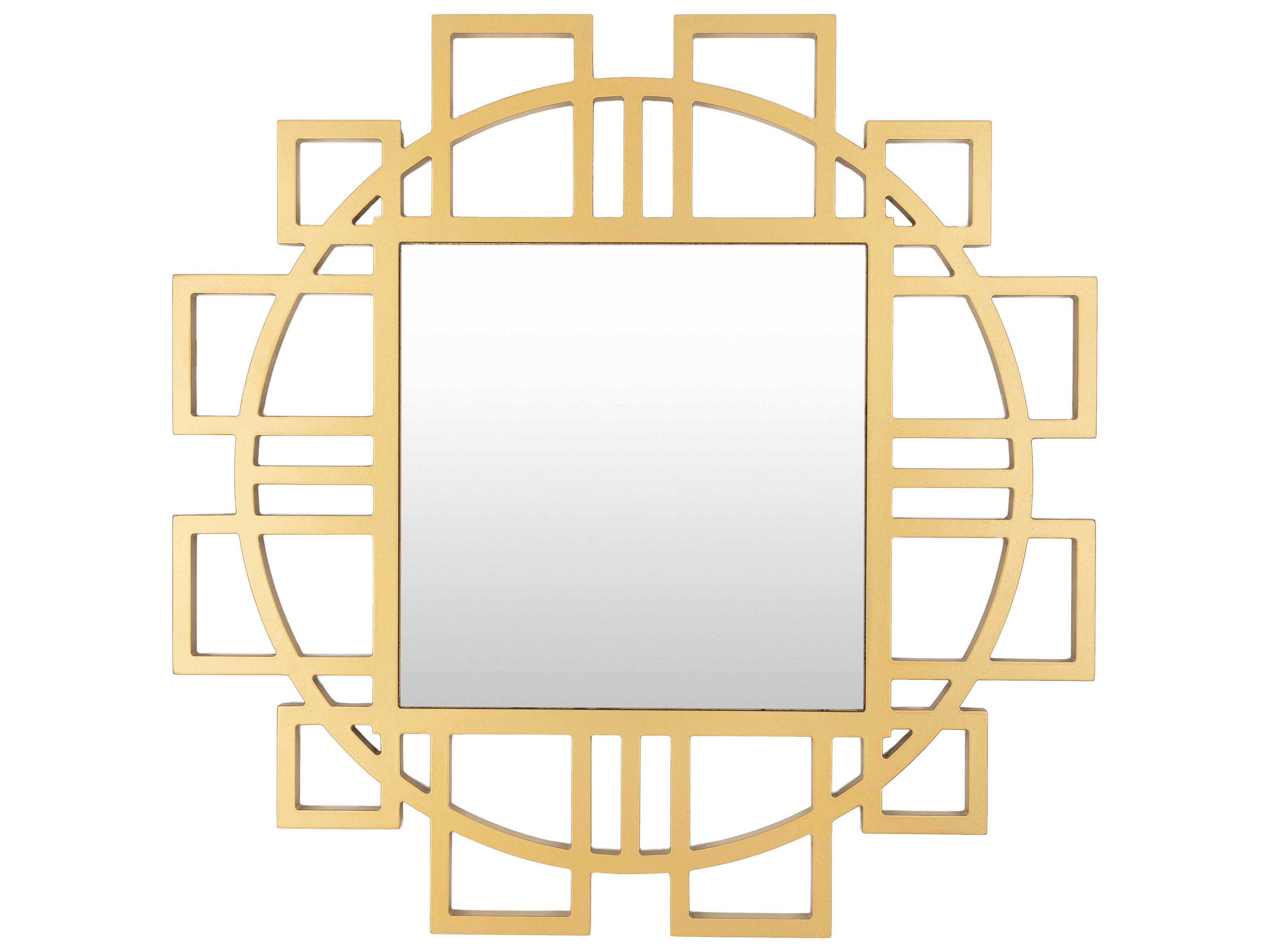 Surya Glasgow Gold Wall Mirror