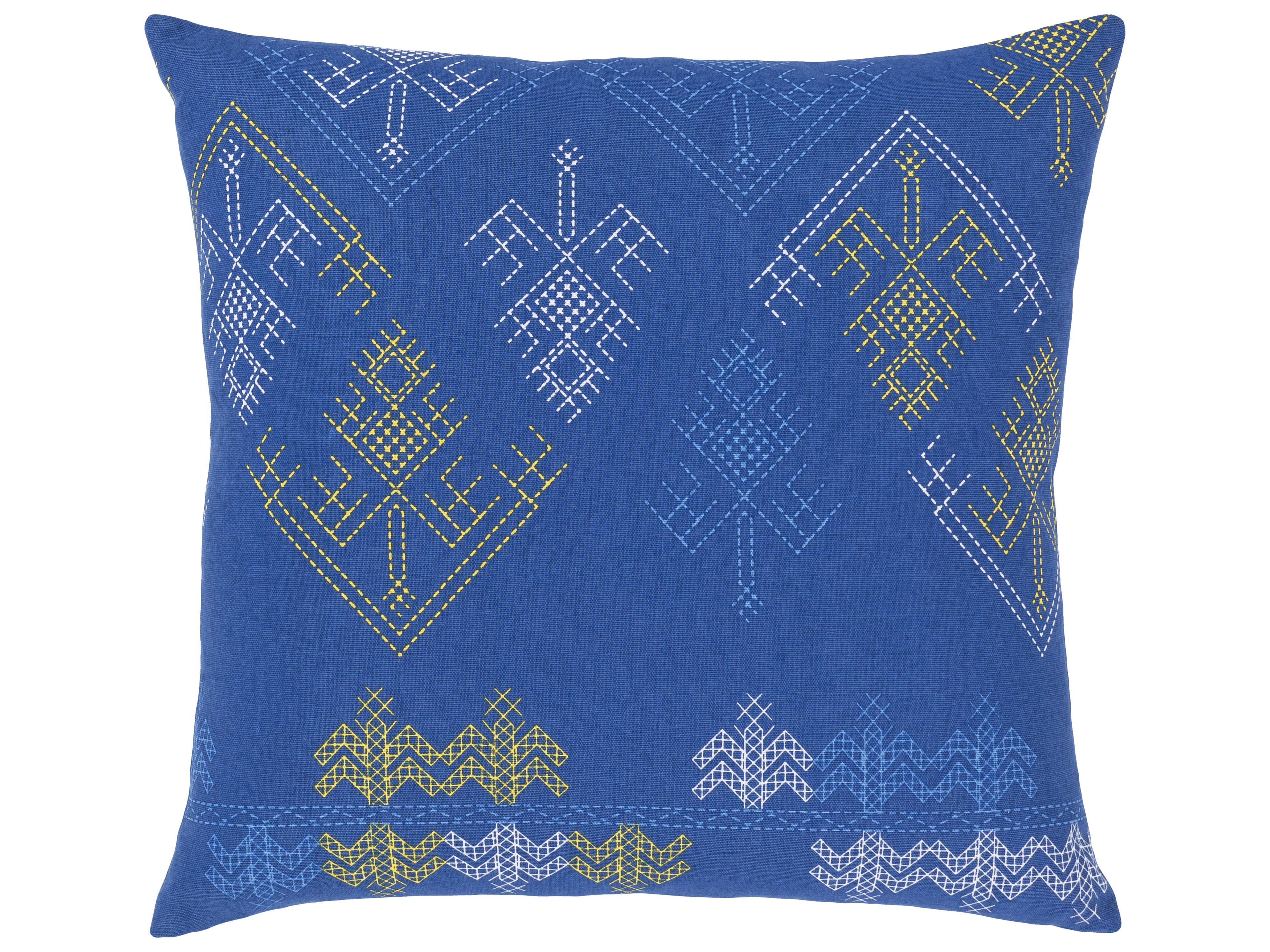Surya Global Brights Blue Pillow