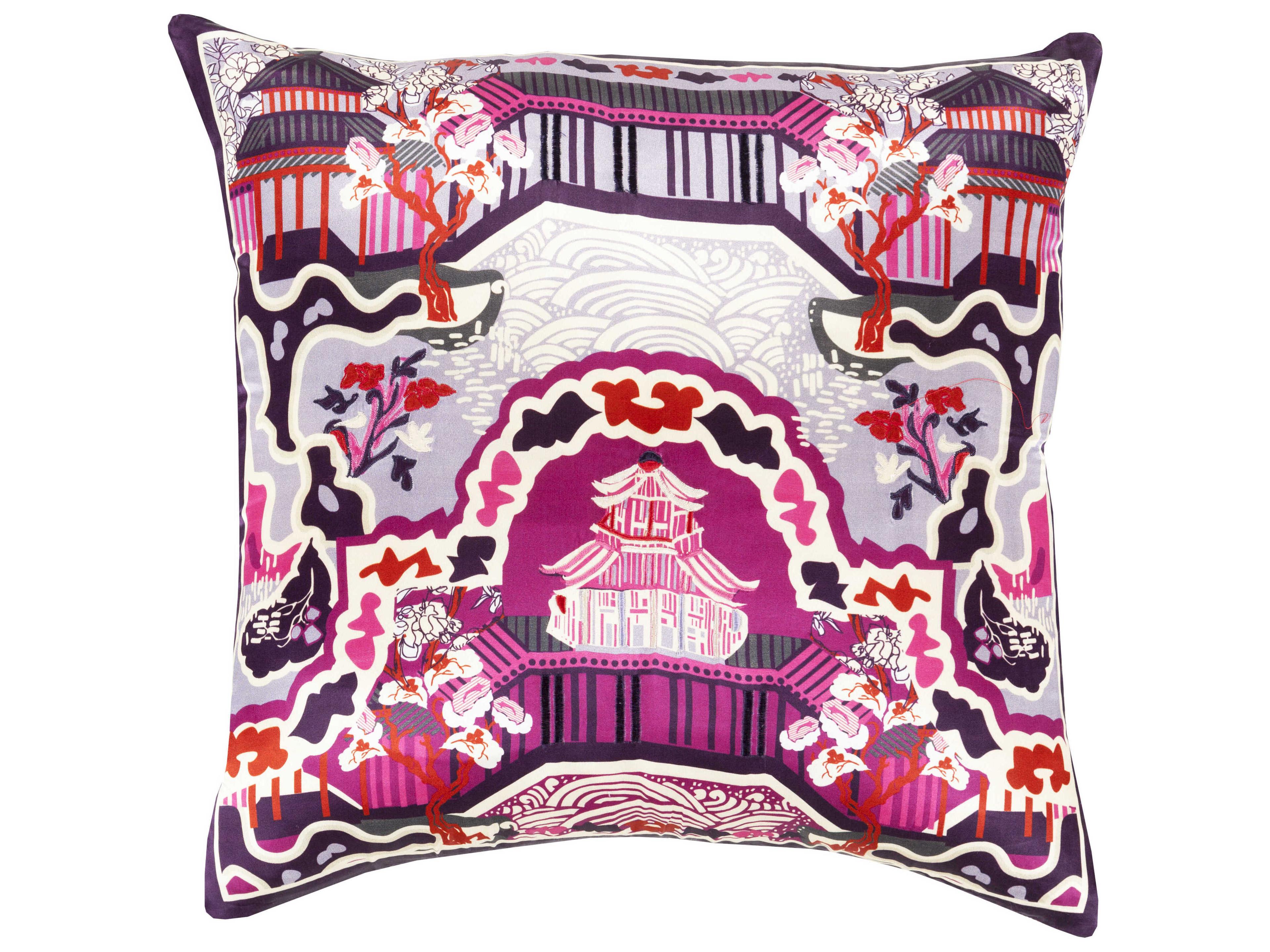 Surya Geisha Fuchsia Pillow