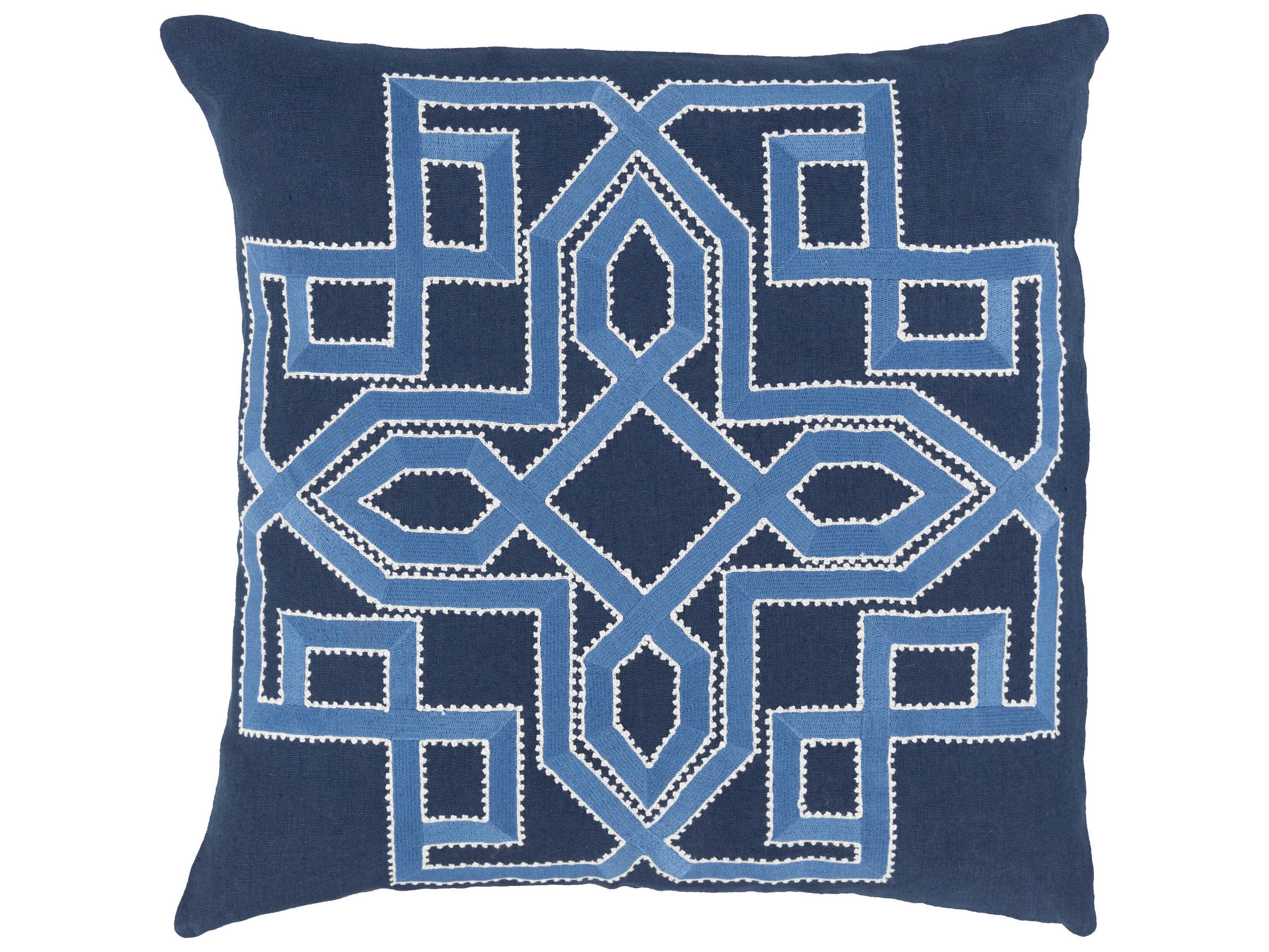 Surya Gatsby Blue Pillow