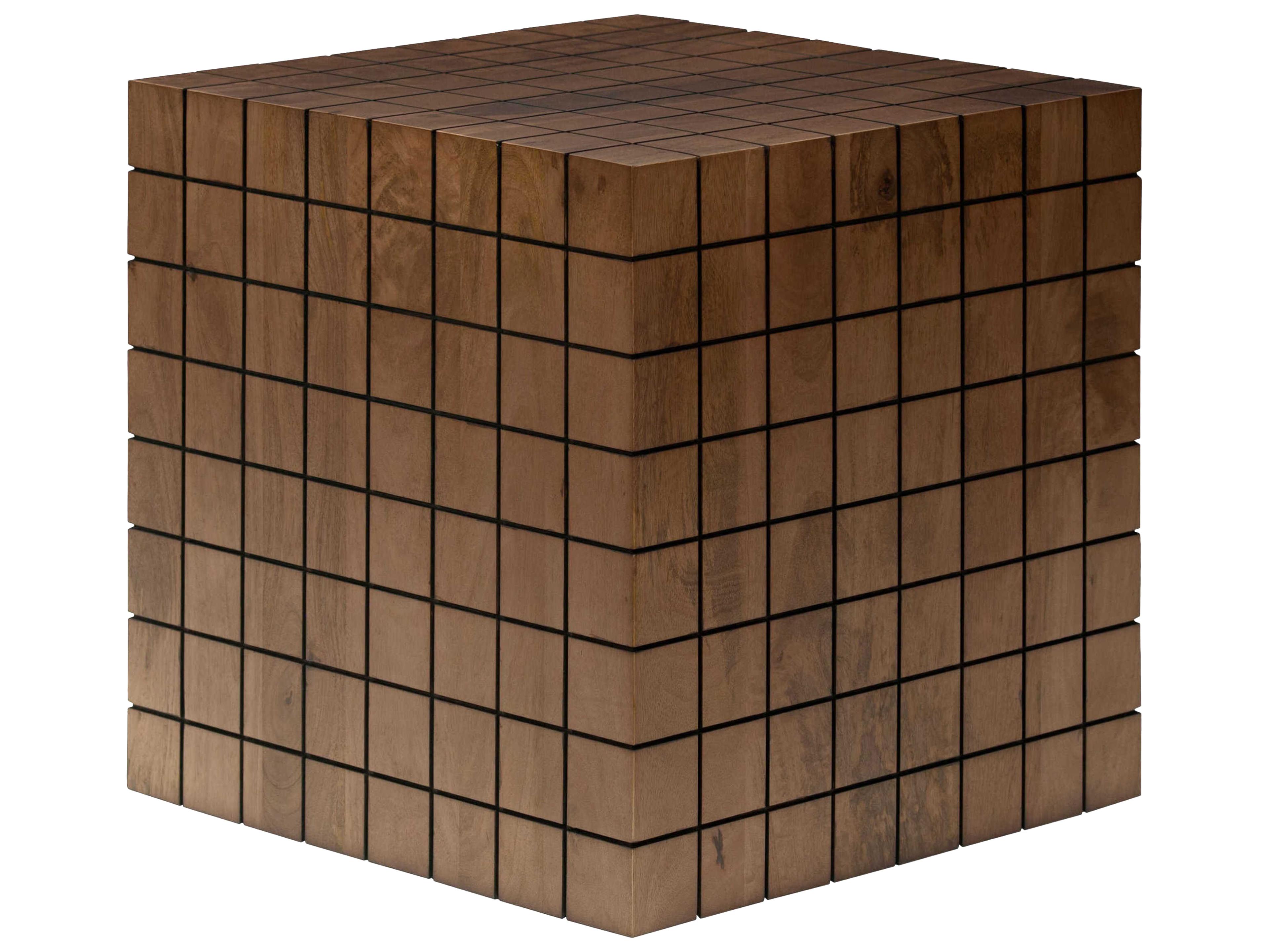 Surya Geldrey Square Wood Brown End Table