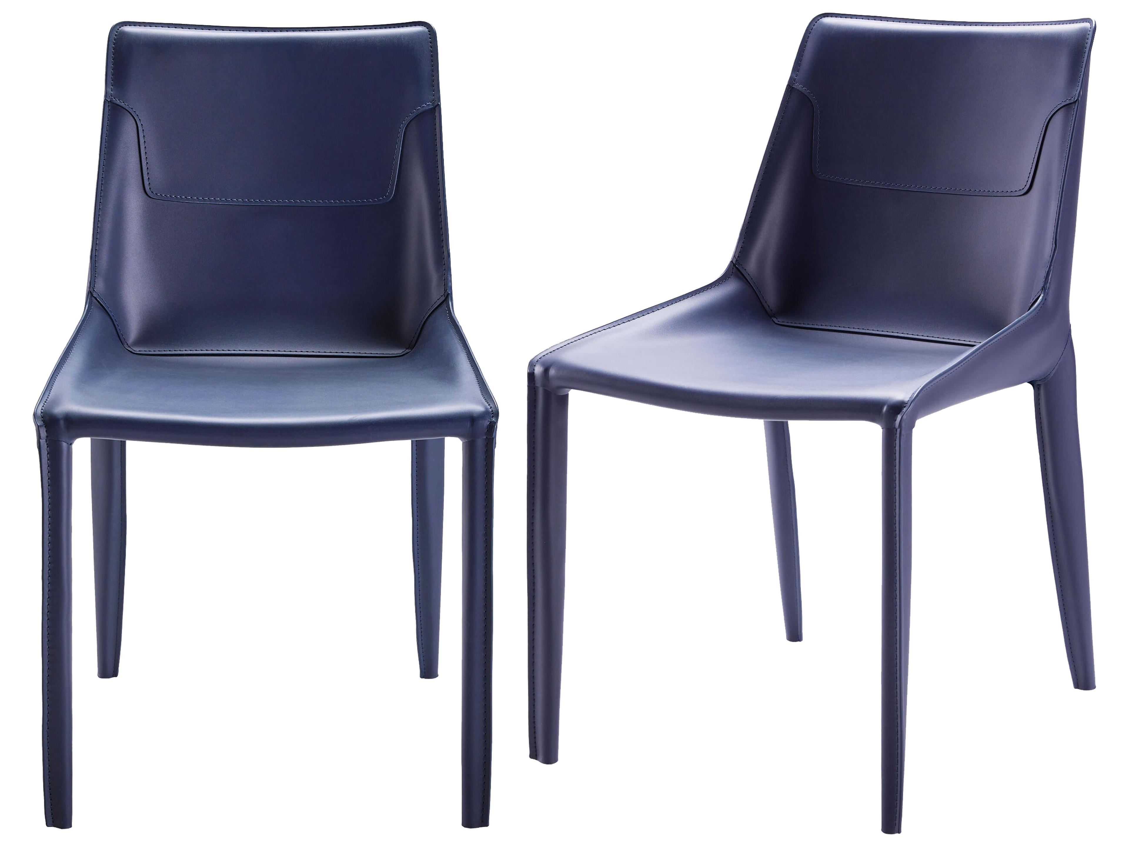 Surya Hanks Blue Armless Dining Chair Set of 2