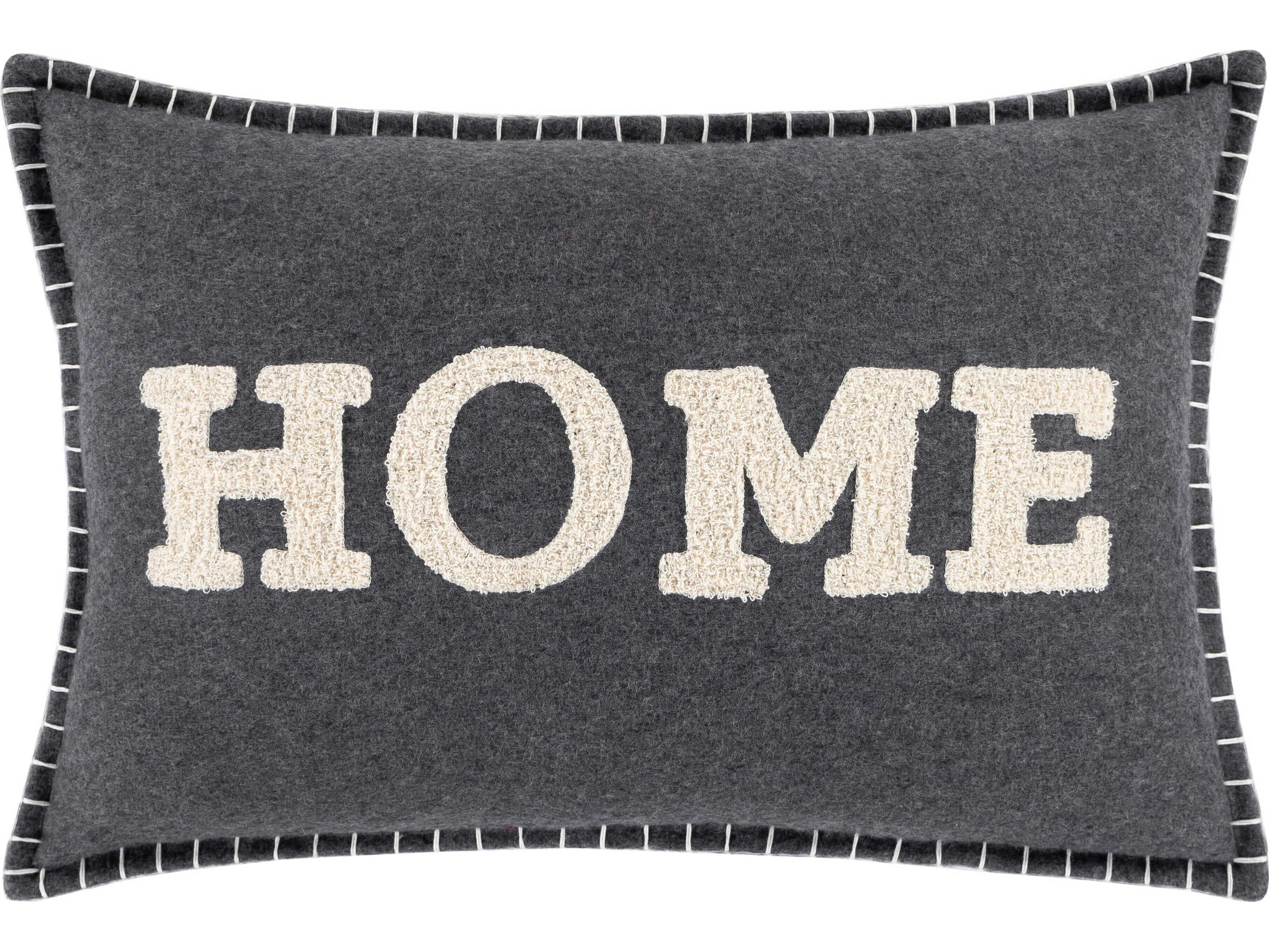 Surya Home Time Black / Charcoal / Wheat Pillow