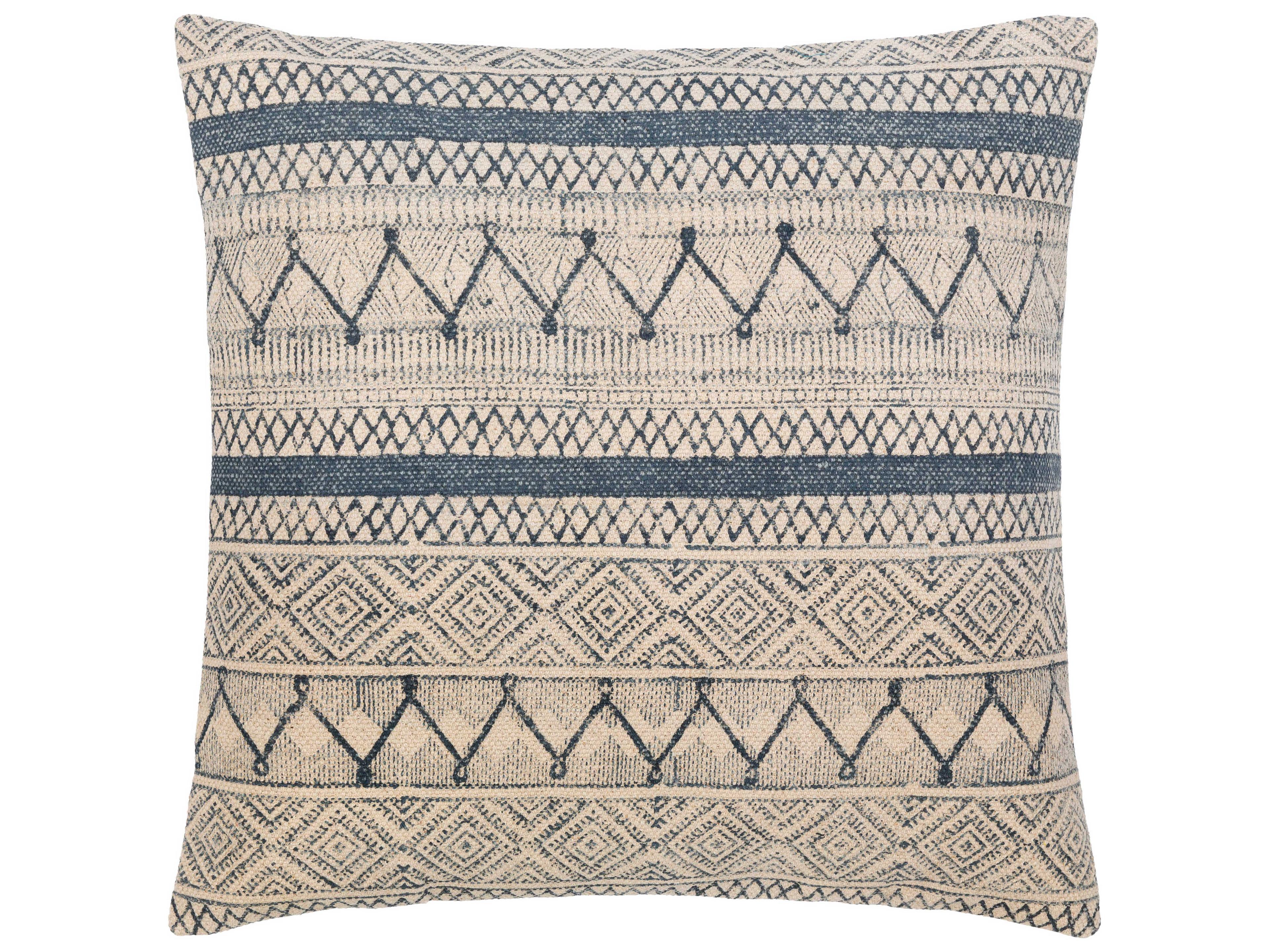 Surya Janya Dark Blue / Light Beige Pillow