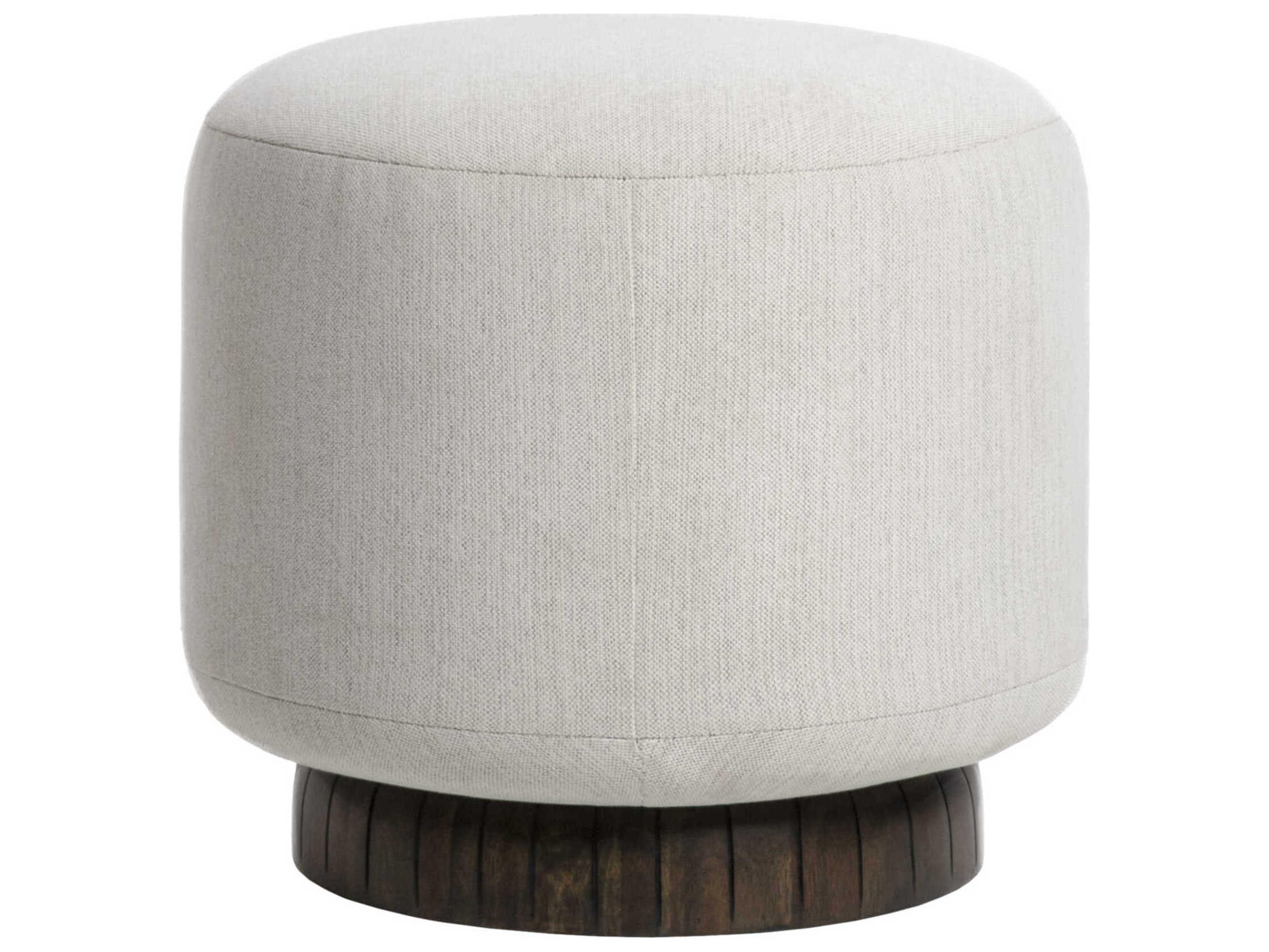 Surya Jayde Brown White Upholstered Ottoman