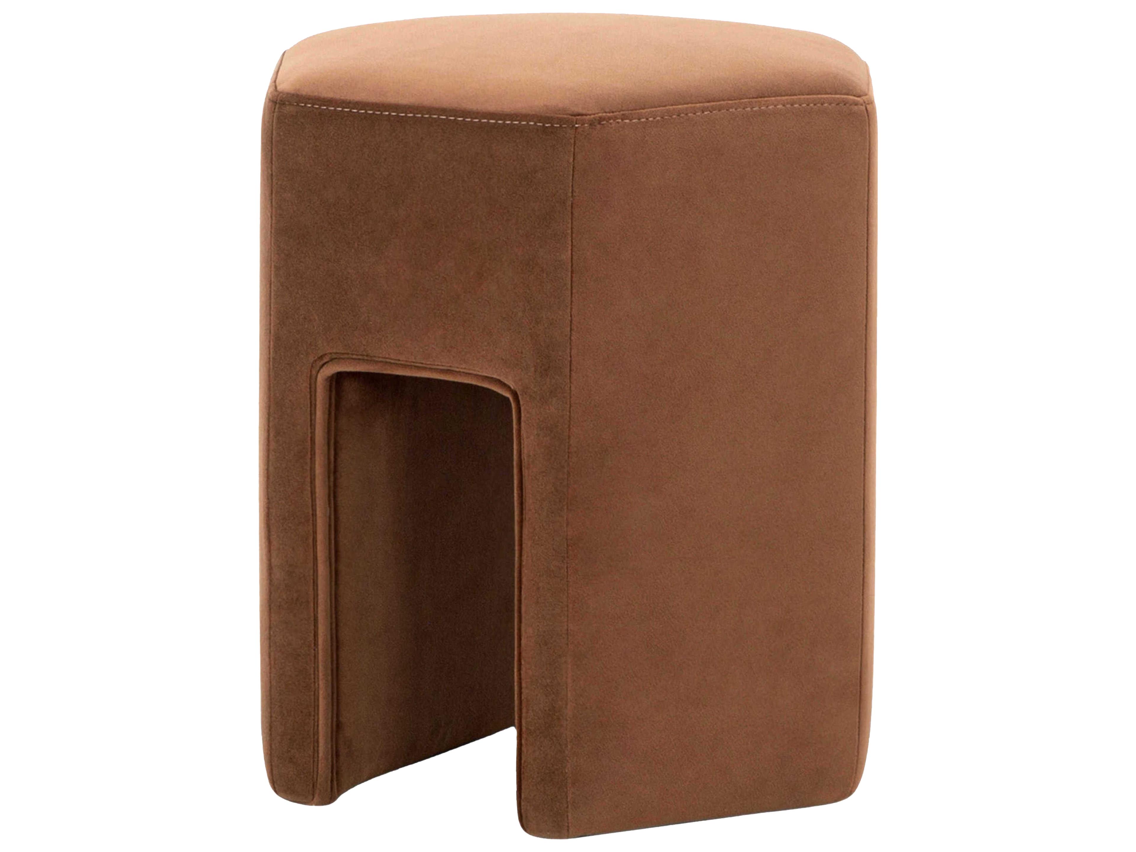 Surya Kaden Brown Upholstered Ottoman